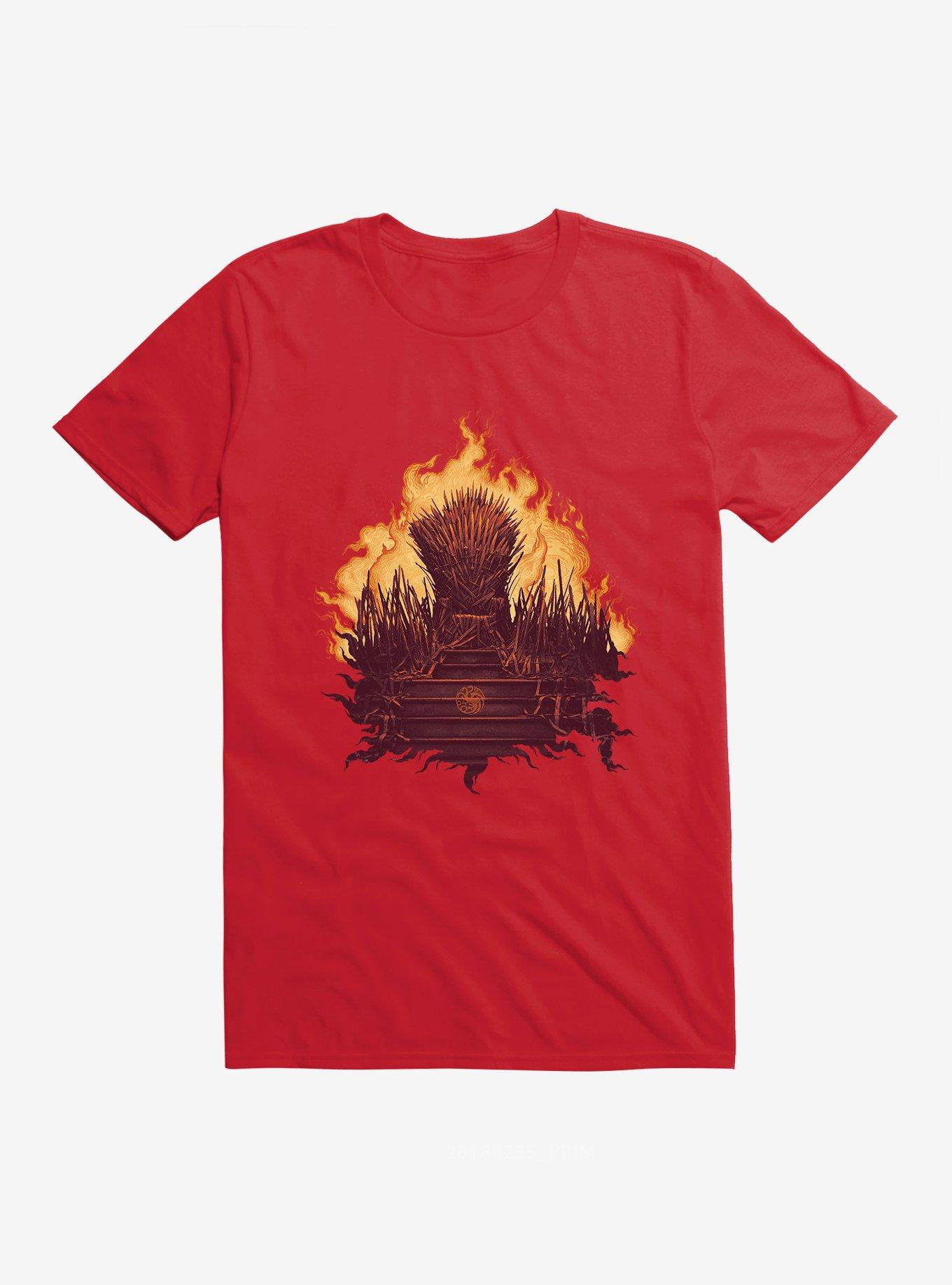 House Of The Dragon Fire Throne T-Shirt, RED, hi-res