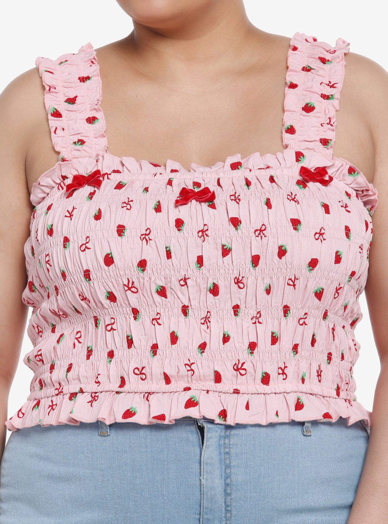 Red smocked tank top clearance