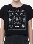 Social Collision Night Creature Anatomy Girls Crop T-Shirt, BLACK, hi-res