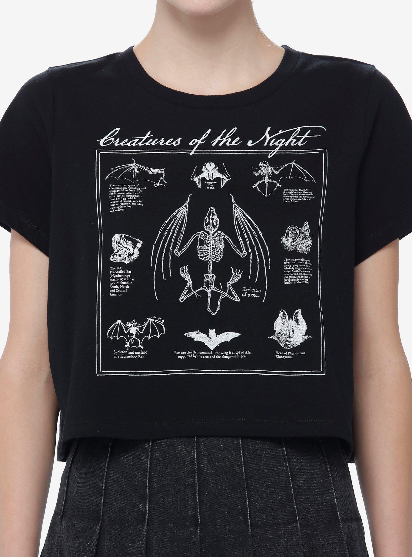 Social Collision Night Creature Anatomy Girls Crop T-Shirt, , hi-res