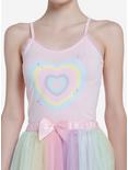 Sweet Society Pastel Rainbow Heart Lace Trim Girls Cami, PINK, hi-res