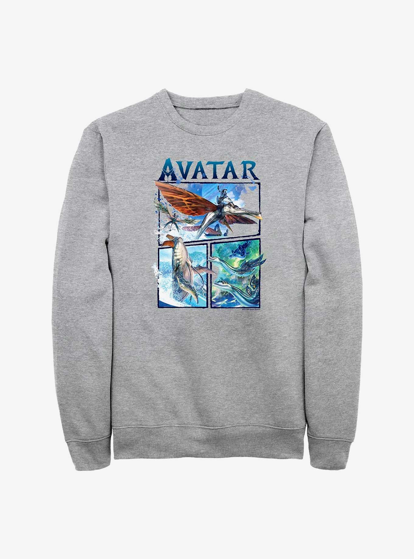 Avatar: The Way Of The Water Creatures Air And Sea Sweatshirt, ATH HTR, hi-res