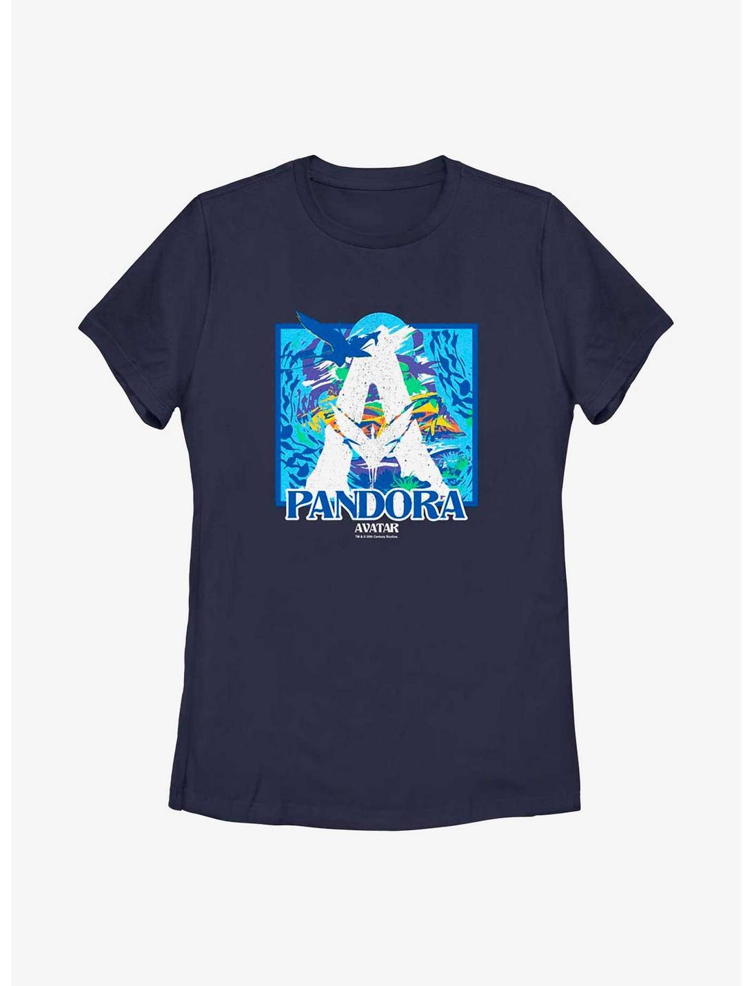 Avatar: The Way Of The Water Pandora Logo Womens T-Shirt, NAVY, hi-res
