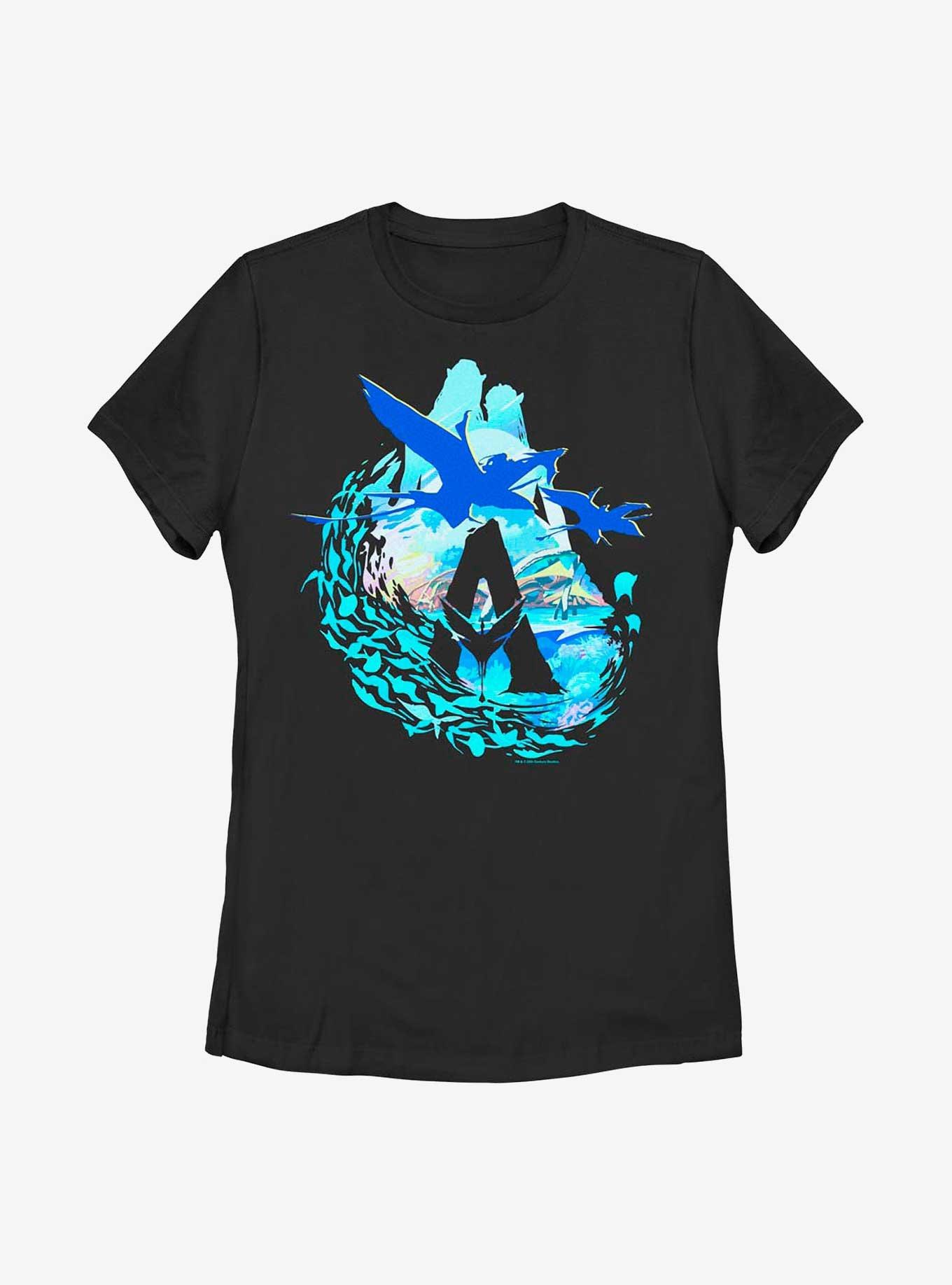 Avatar: The Way Of The Water Scenic Flyby Logo Womens T-Shirt, , hi-res