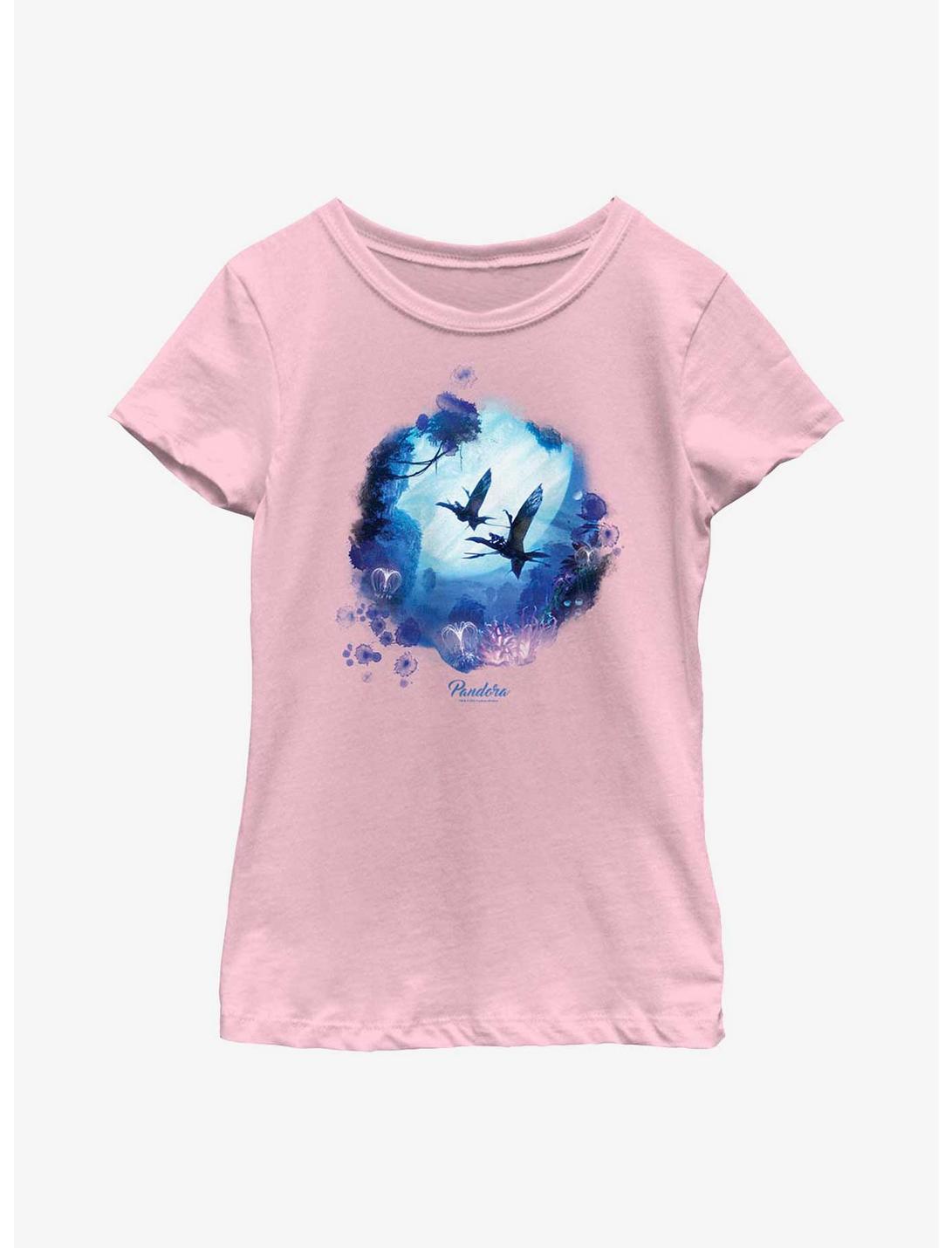 Avatar: The Way Of The Water Pandora Moon Youth Girls T-Shirt, PINK, hi-res