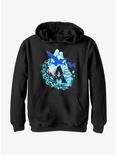 Avatar: The Way Of The Water Logo Scenic Flyby Youth Hoodie, BLACK, hi-res
