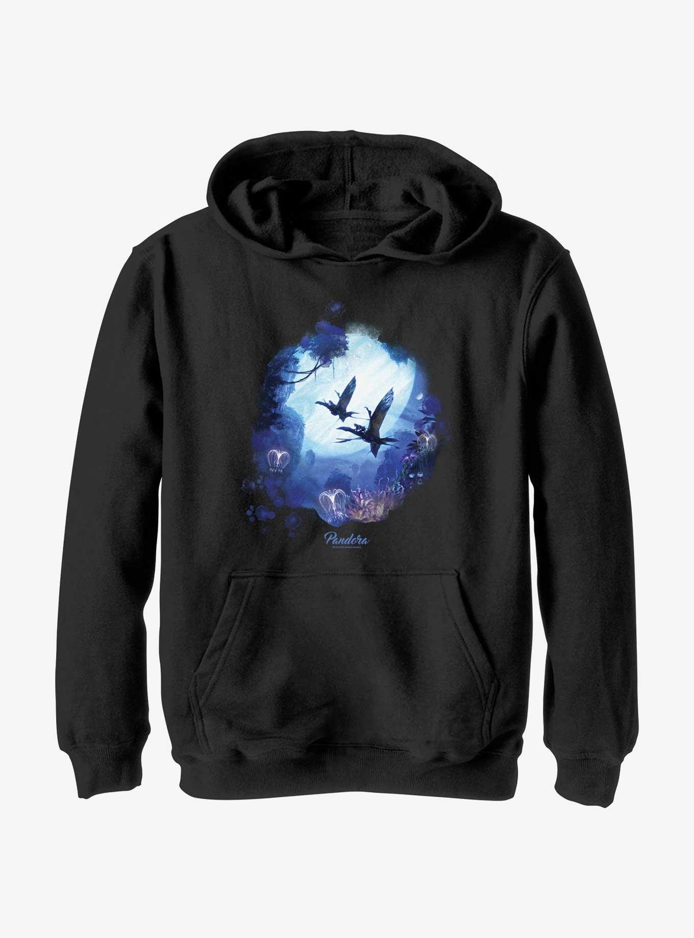 Avatar: The Way Of The Water Pandora Flying Orb Youth Hoodie, BLACK, hi-res