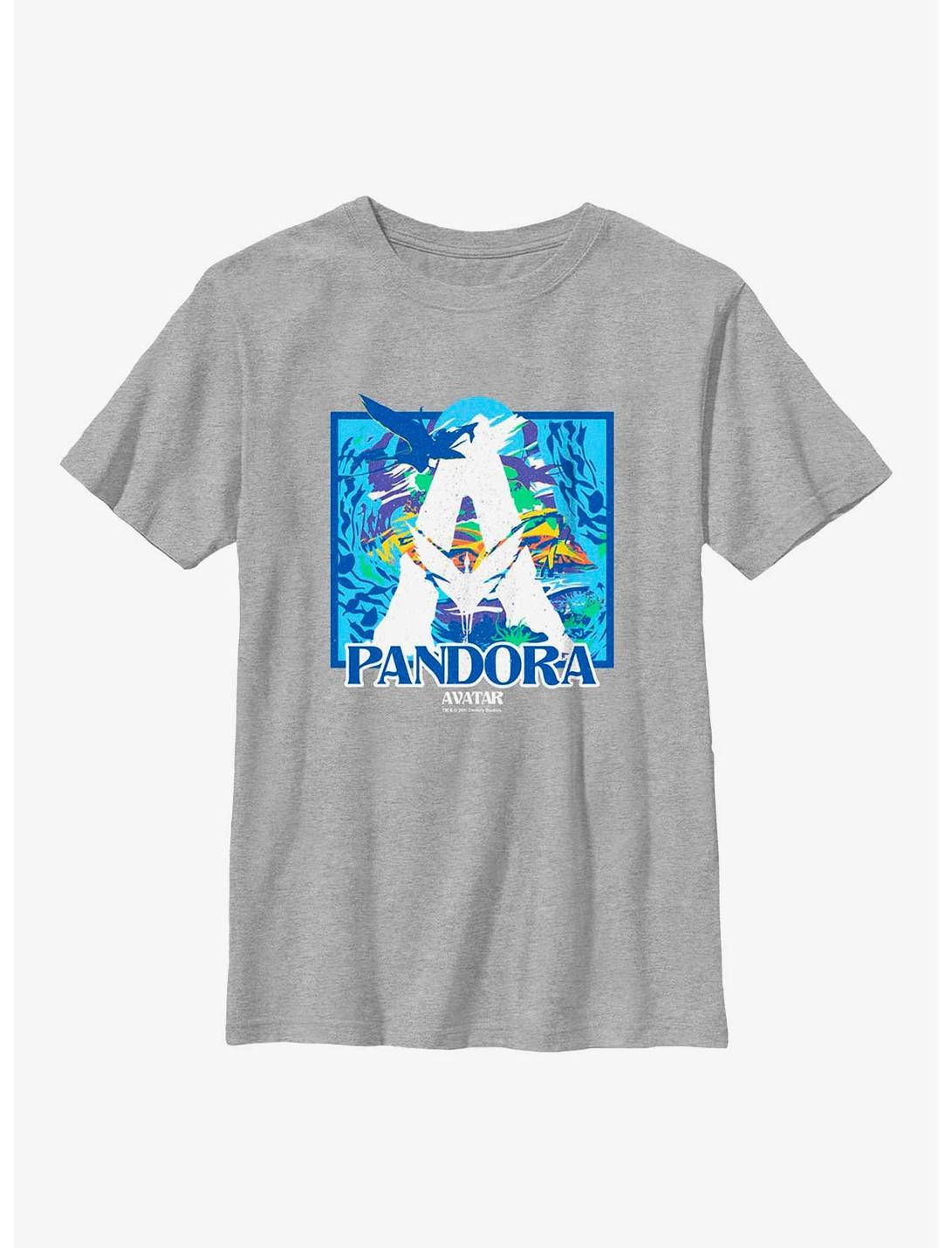 Avatar: The Way Of The Water Pandora Logo Youth T-Shirt, ATH HTR, hi-res
