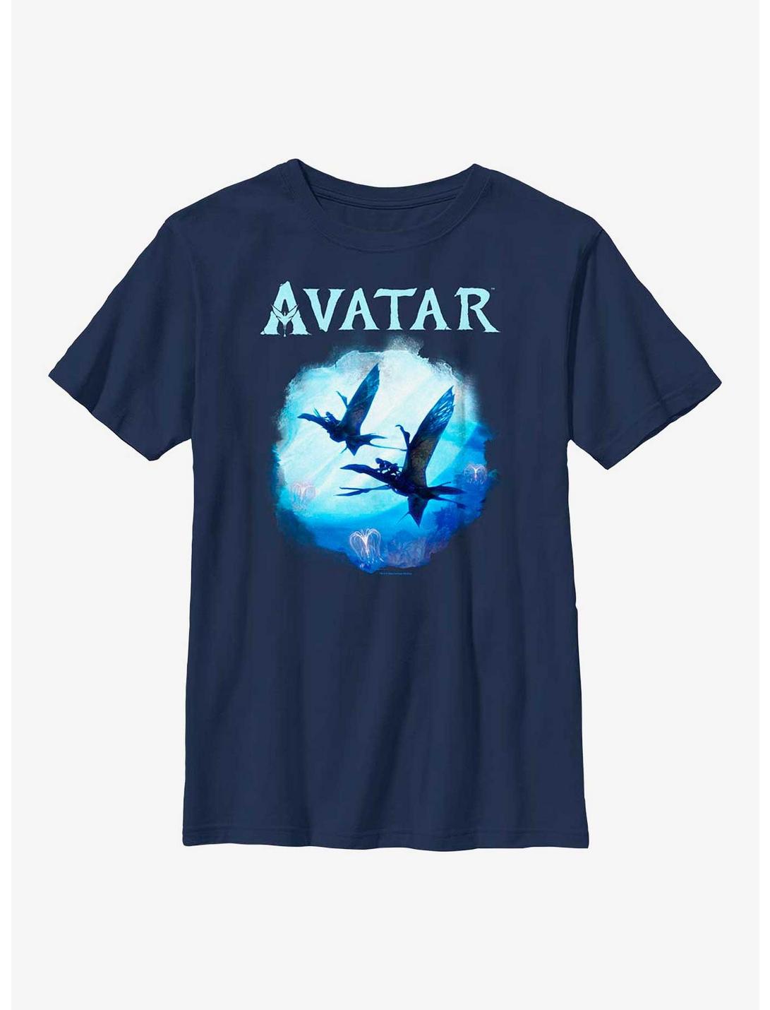 Avatar: The Way Of The Water Dual Banshee Riders Youth T-Shirt, NAVY, hi-res