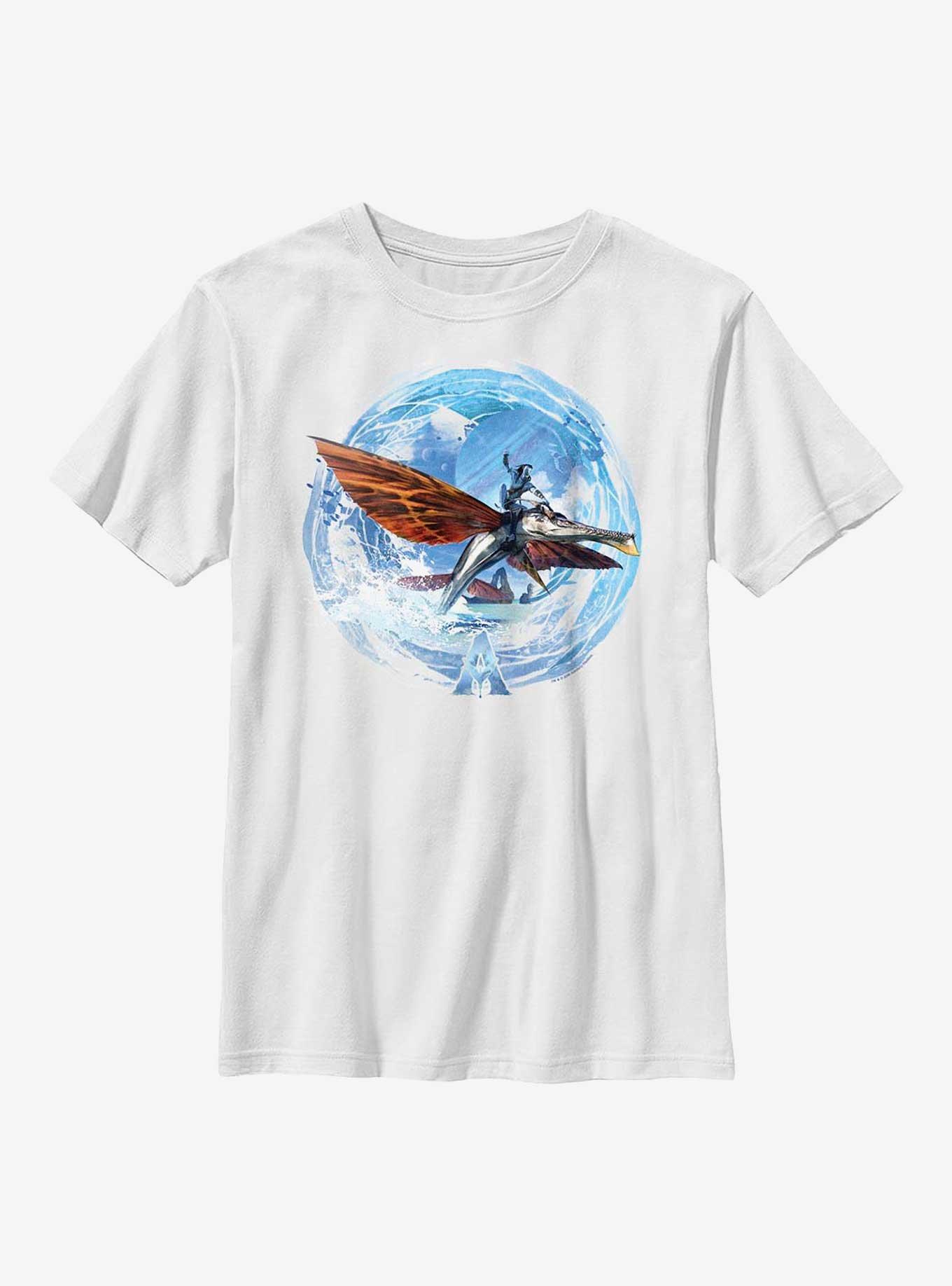Avatar: The Way Of The Water Circle Frame Youth T-Shirt, WHITE, hi-res