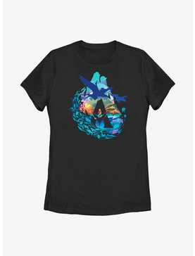 Avatar: The Way Of The Water Scenic Flyby Logo Womens T-Shirt, , hi-res