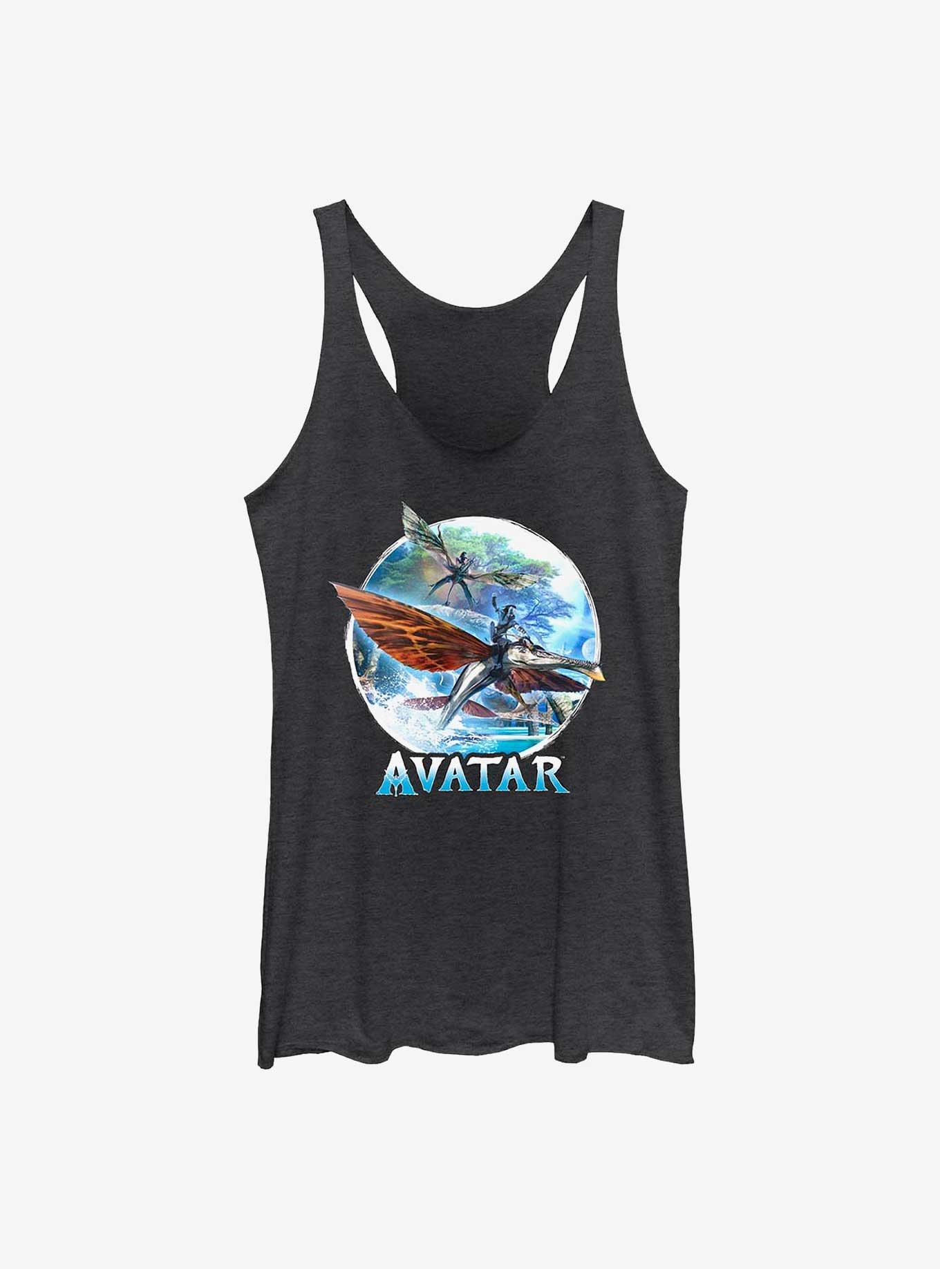 Avatar: The Way Of The Water Banshee Flight Womens Tank Top, BLK HTR, hi-res