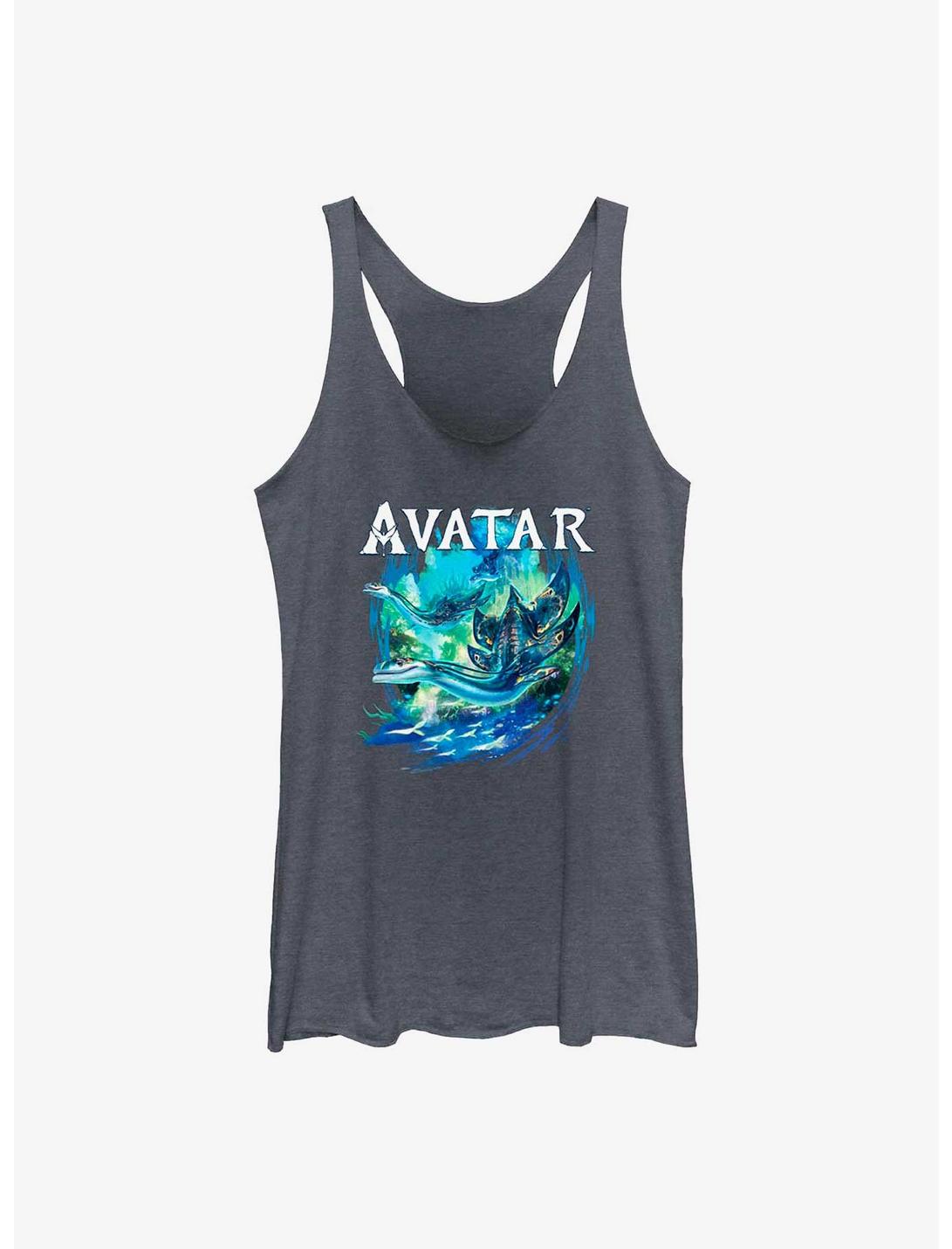 Avatar: The Way Of The Water Explore Pandora Womens Tank Top, NAVY HTR, hi-res