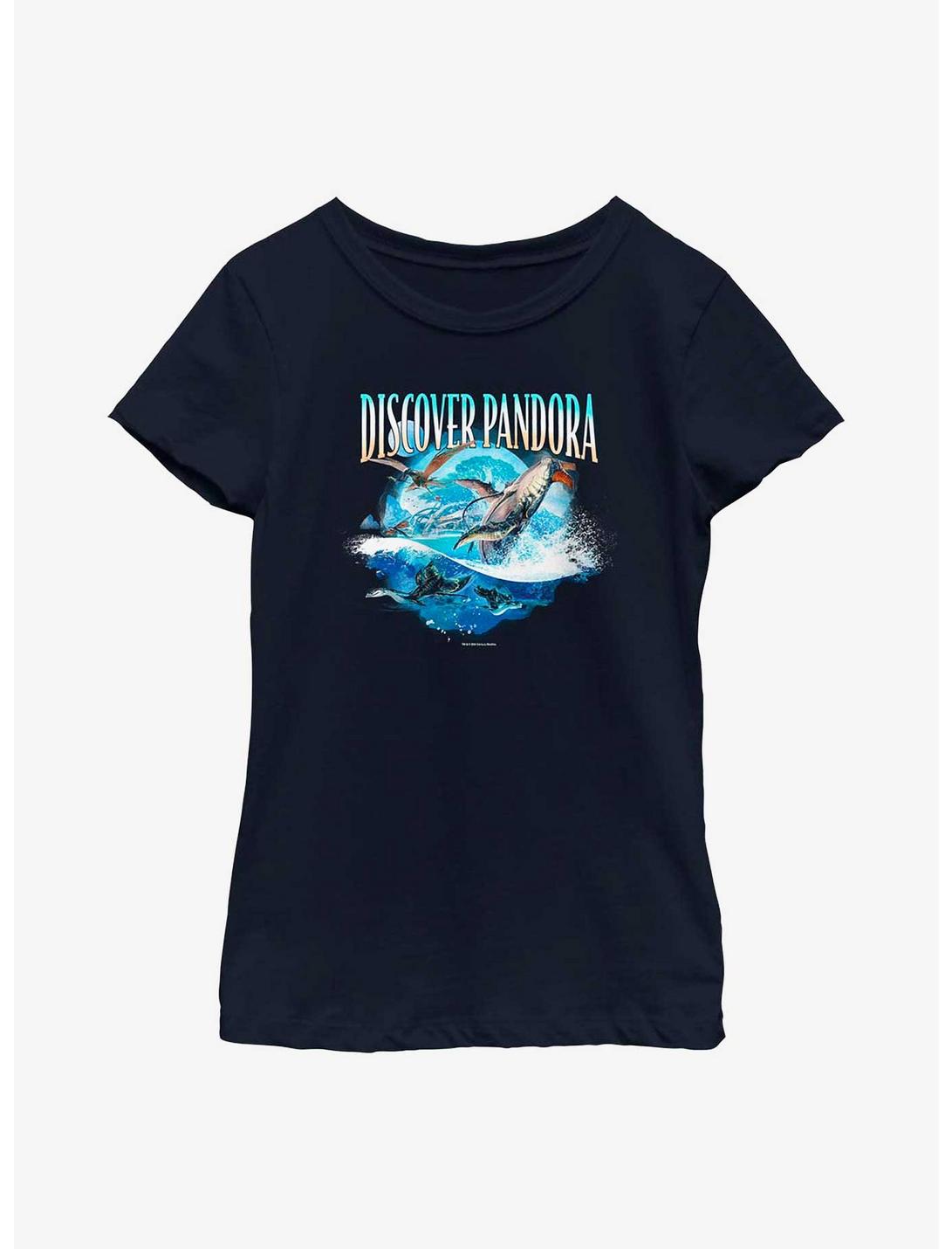 Avatar: The Way Of The Discover Pandora Ocean Youth Girls T-Shirt, NAVY, hi-res