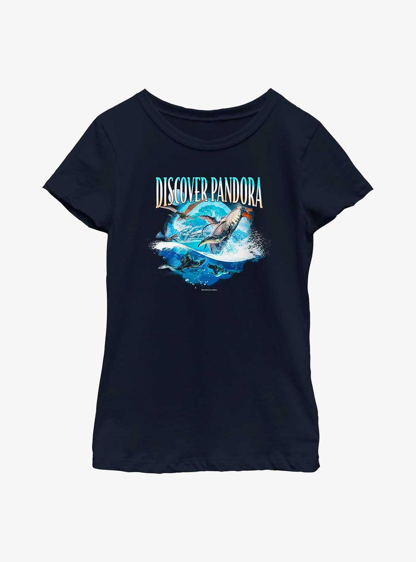 Avatar: The Way Of The Discover Pandora Ocean Youth Girls T-Shirt, NAVY, hi-res