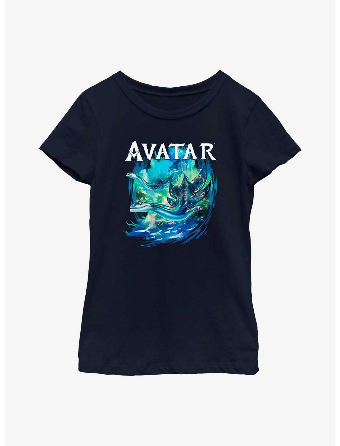 Avatar: The Way Of The Water Explore Pandora Youth Girls T-Shirt, NAVY, hi-res