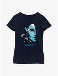 Avatar: The Way Of The Water Half Face Youth Girls T-Shirt, NAVY, hi-res