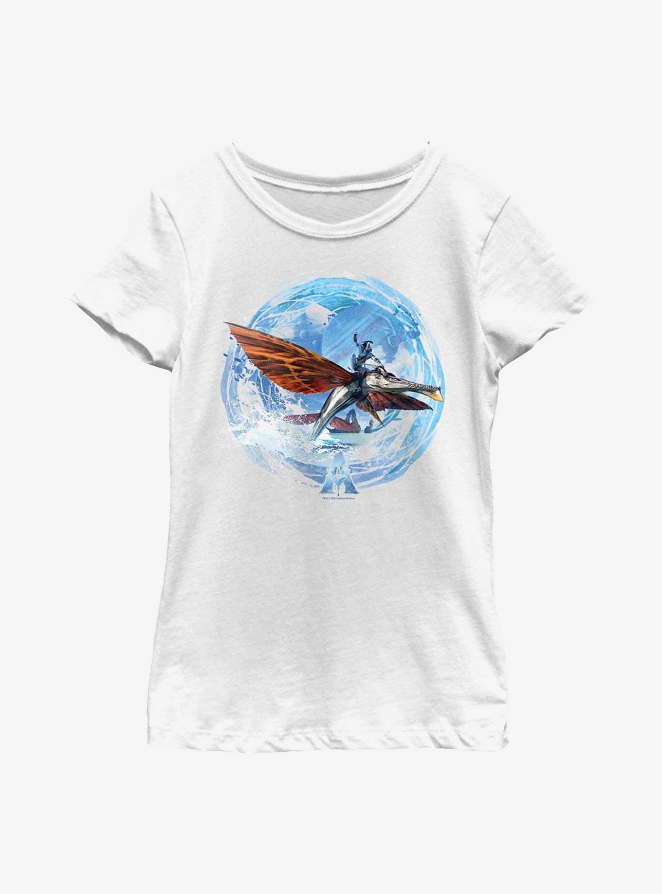 Avatar: The Way Of The Water Circle Frame Youth Girls T-Shirt, WHITE, hi-res