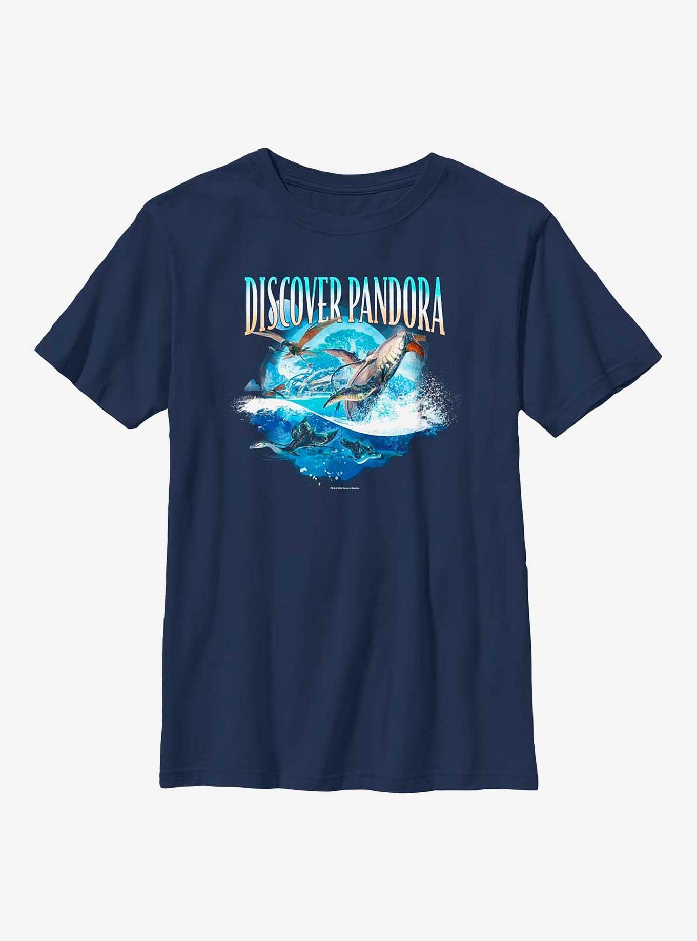 Avatar: The Way Of The Discover Pandora Ocean Youth T-Shirt, NAVY, hi-res
