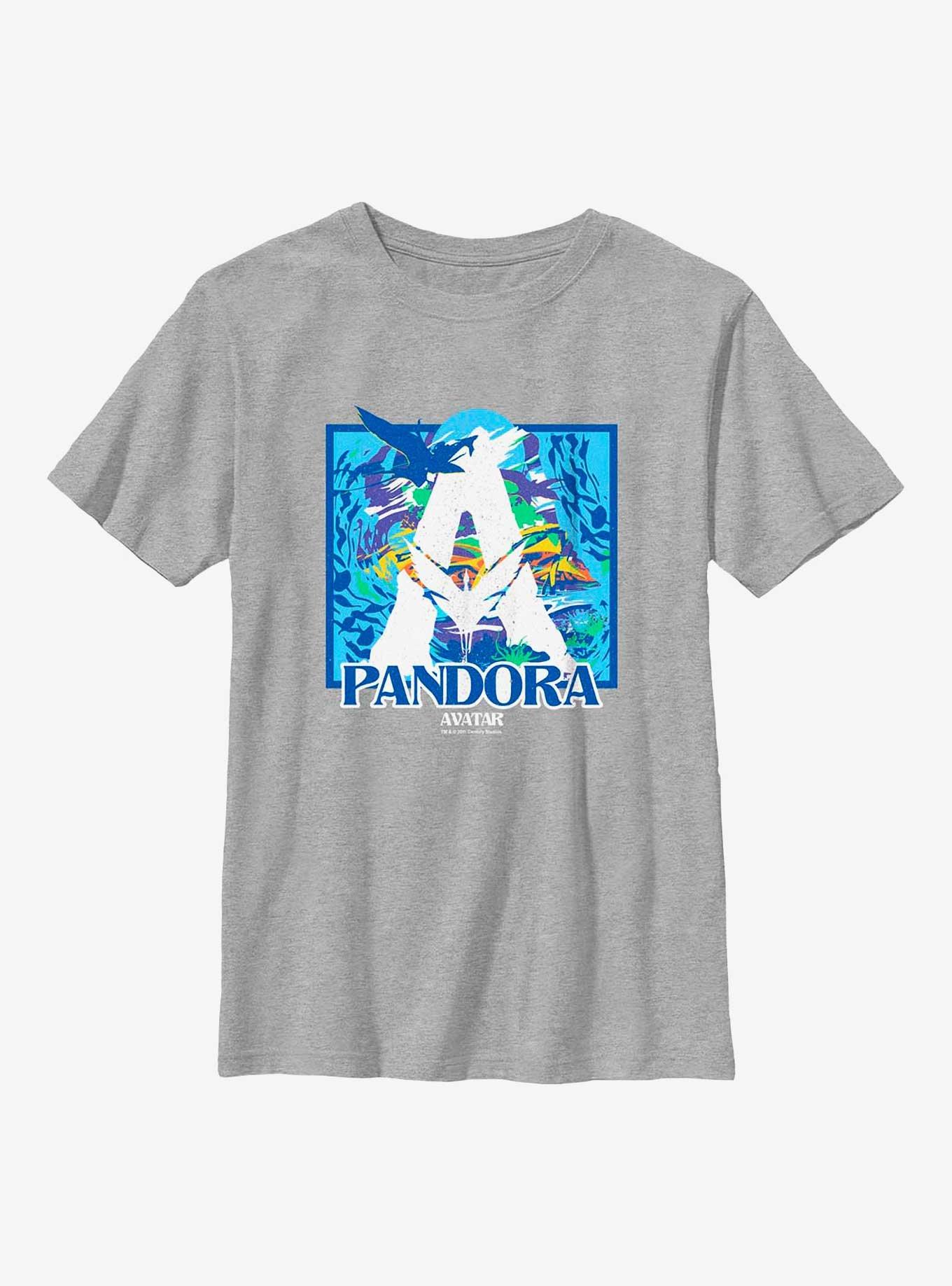 Avatar: The Way Of The Water Pandora Logo Youth T-Shirt, ATH HTR, hi-res