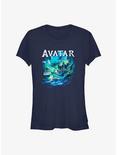 Avatar: The Way of Water Underwater Tulkun Girls T-Shirt, NAVY, hi-res