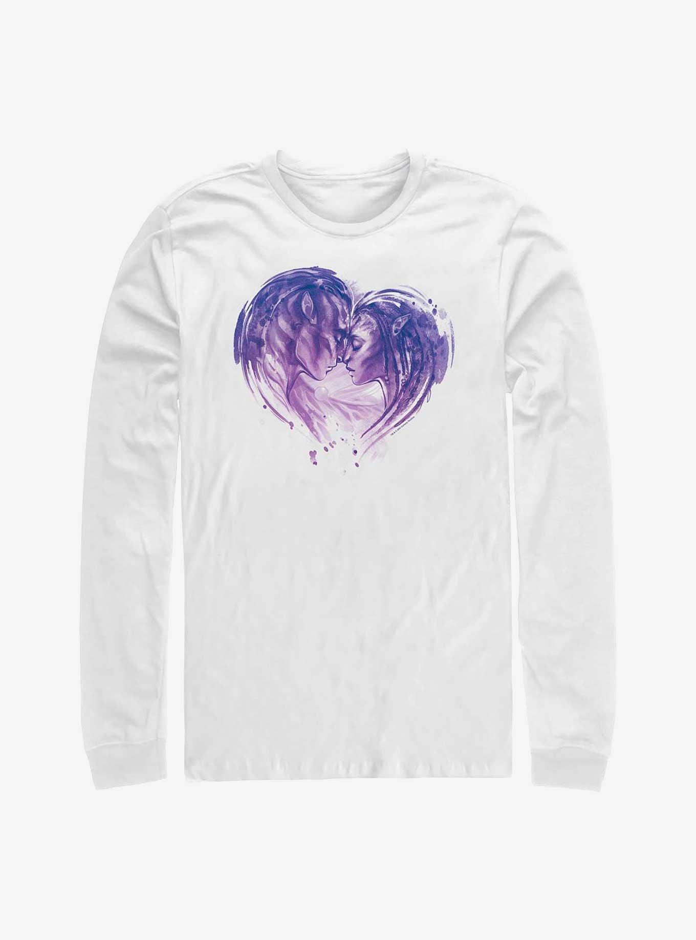 Avatar: The Way of Water Jake and Neytiri Face Heart Sweatshirt