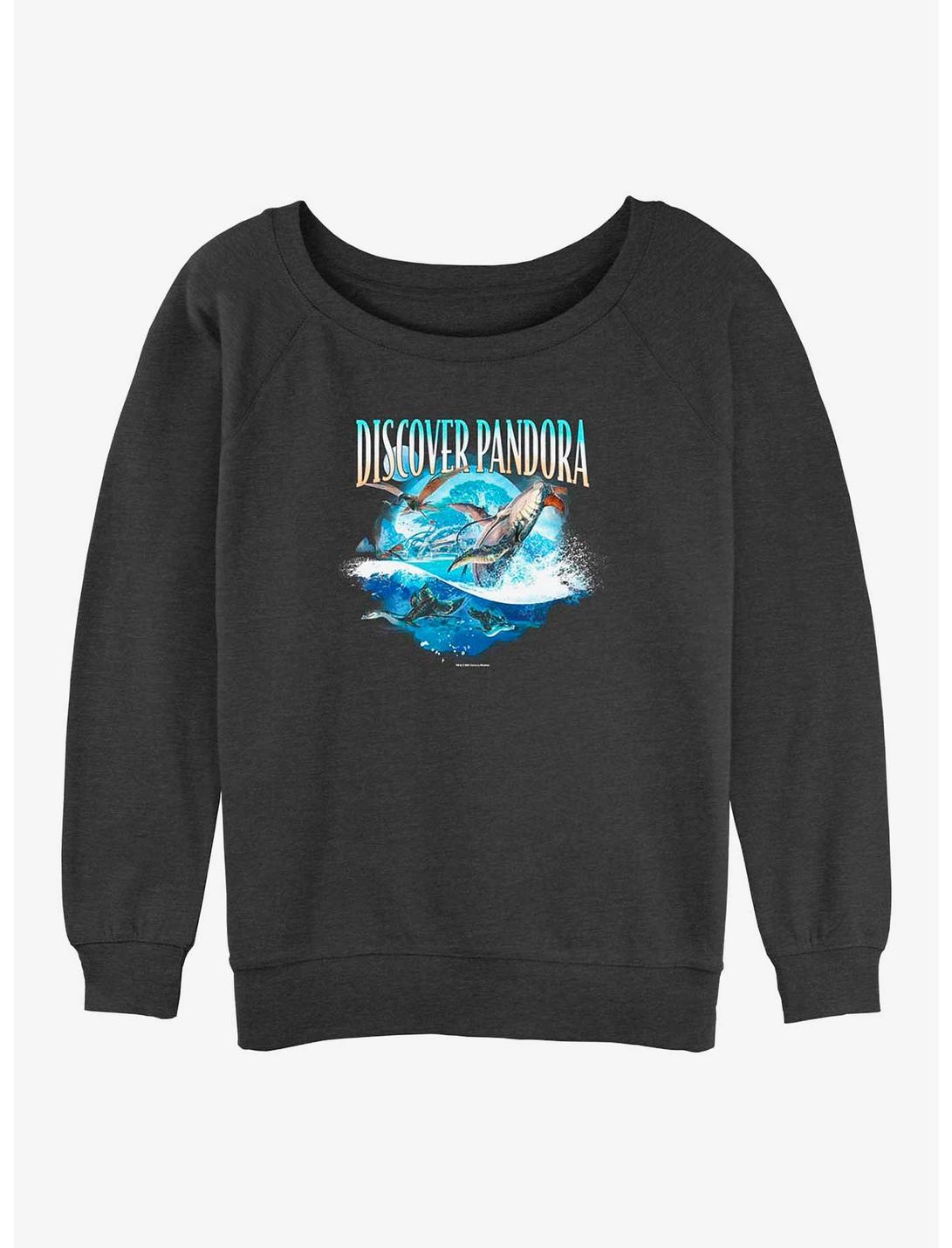 Avatar: The Way of Water Discover Pandora Girls Slouchy Sweatshirt, CHAR HTR, hi-res