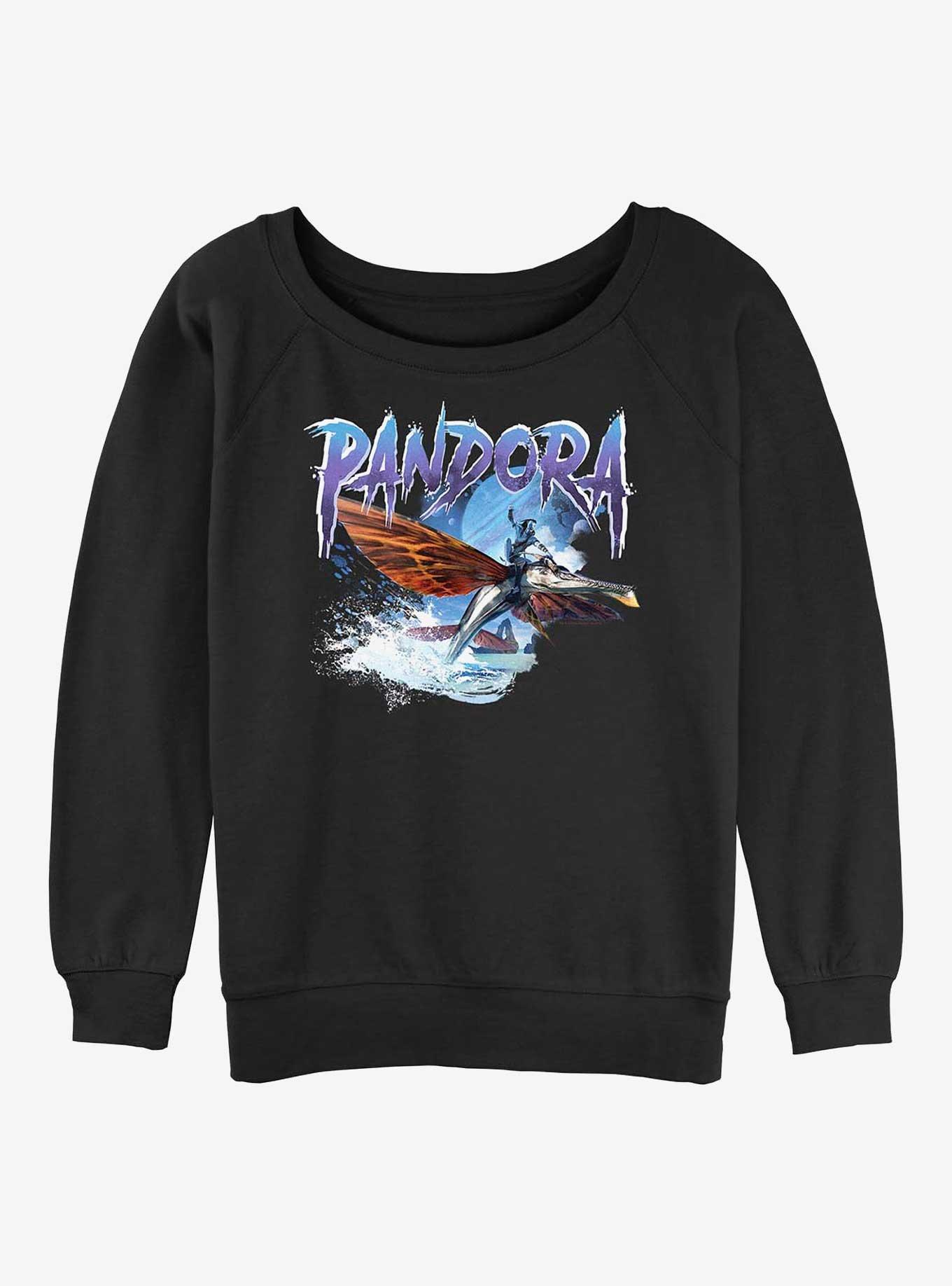 Avatar: The Way of Water Fly To Pandora Girls Slouchy Sweatshirt, BLACK, hi-res