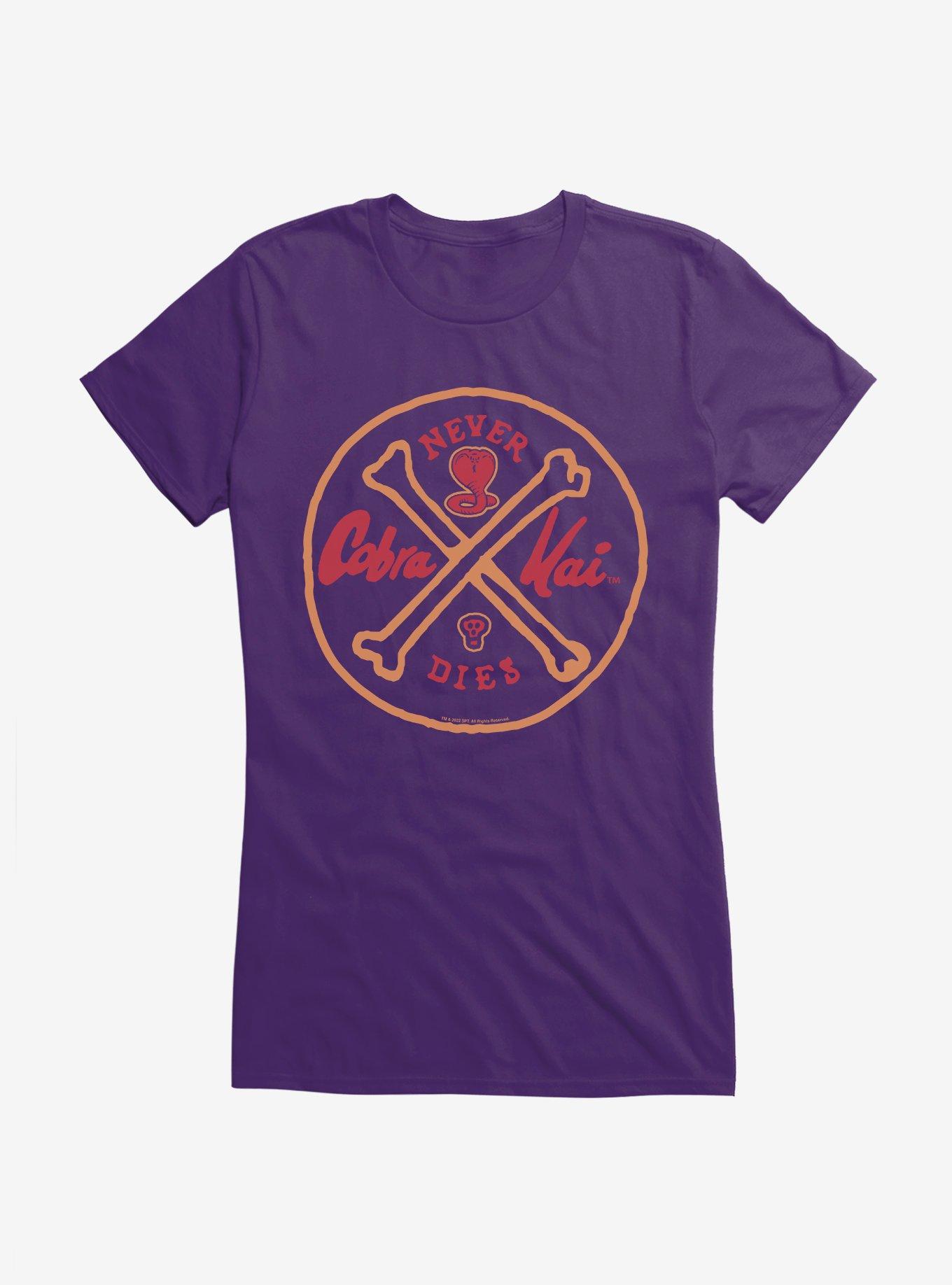 Cobra Kai Never Dies Doodle Girls T-Shirt, PURPLE, hi-res