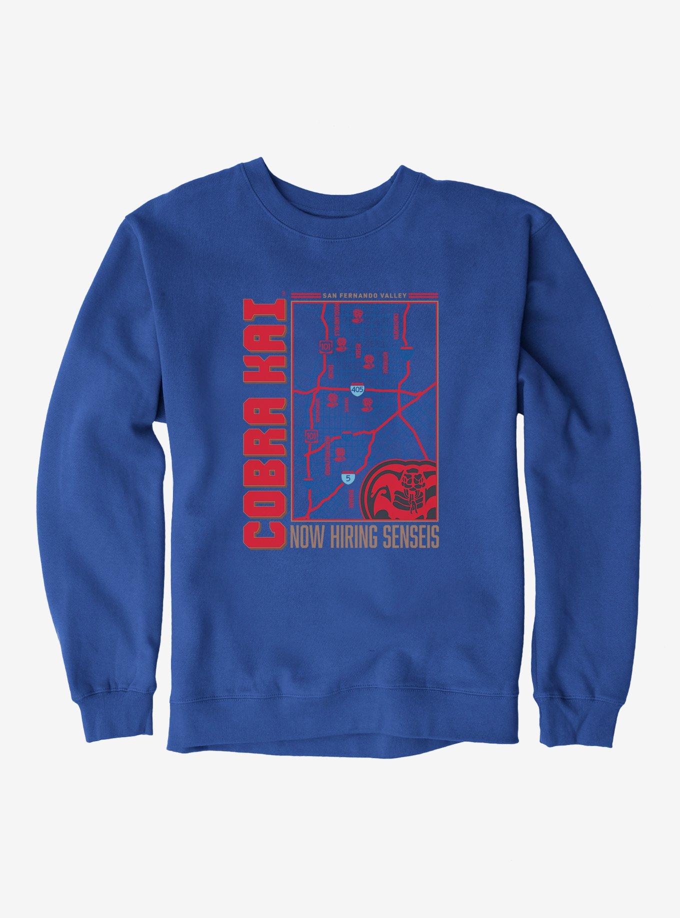 Cobra Kai Now Hiring Senseis SFV Sweatshirt, ROYAL BLUE, hi-res