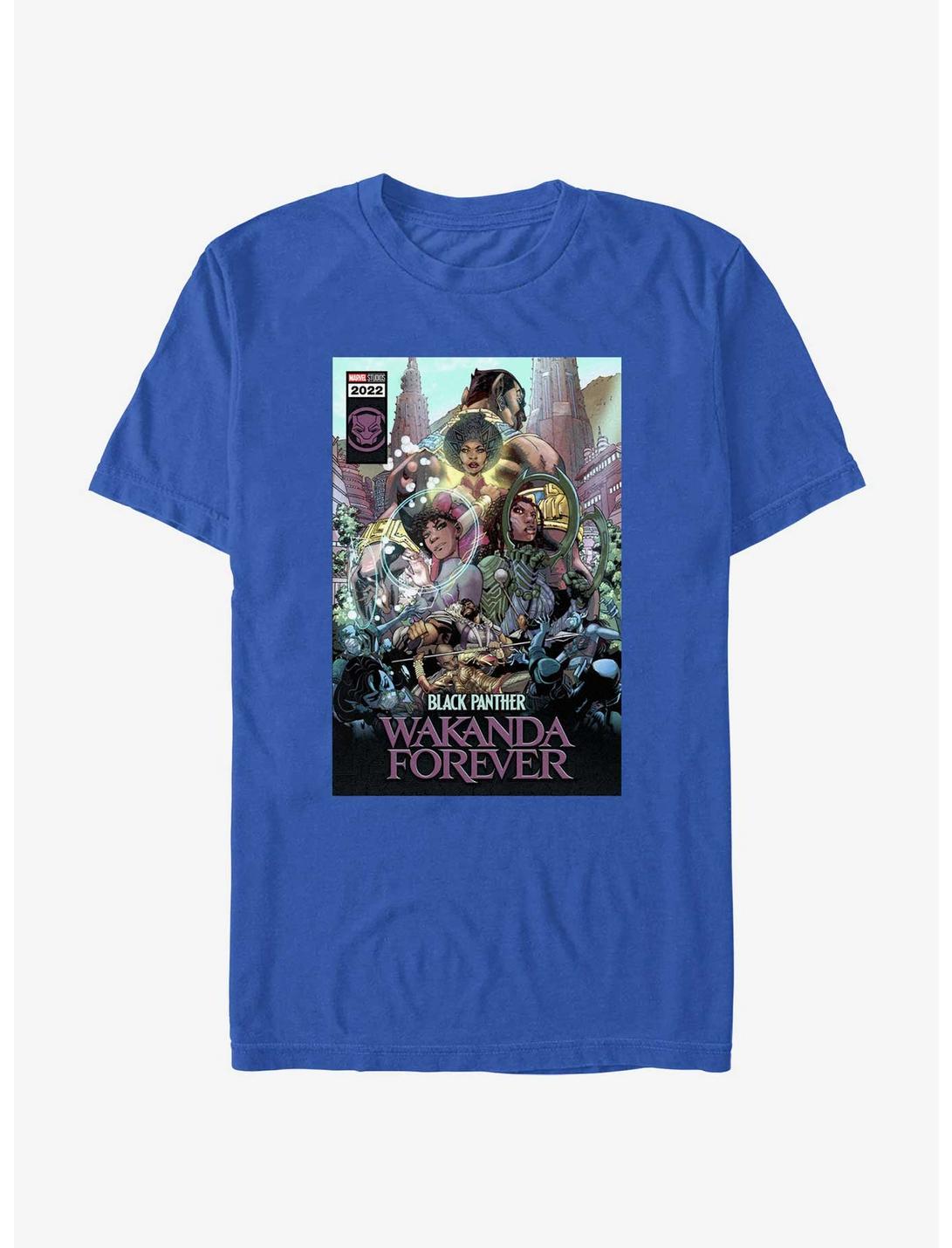 Marvel Black Panther: Wakanda Forever Comic Cover T-Shirt, ROYAL, hi-res