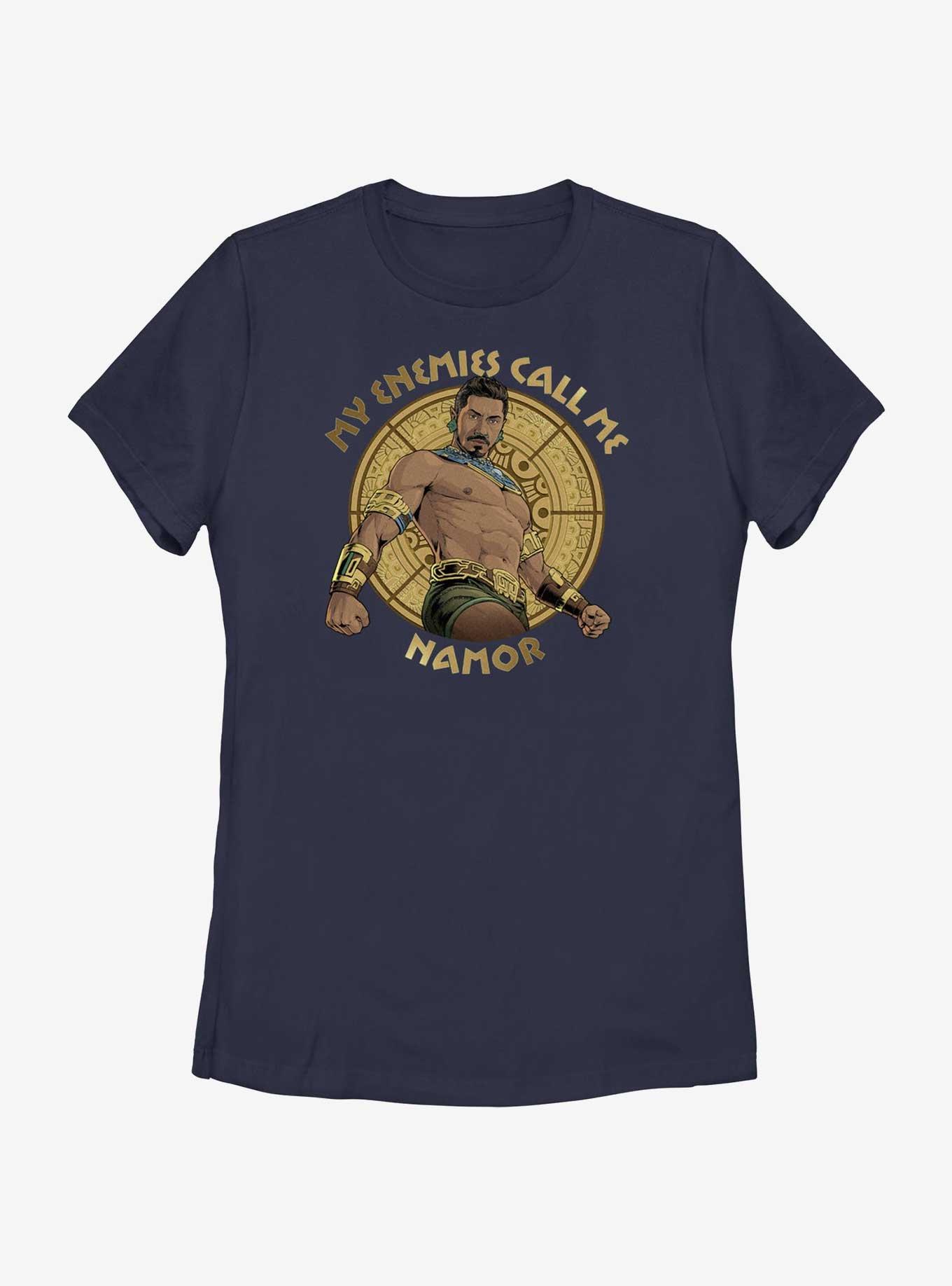 Marvel Black Panther: Wakanda Forever Call Me Namor Womens T-Shirt, NAVY, hi-res