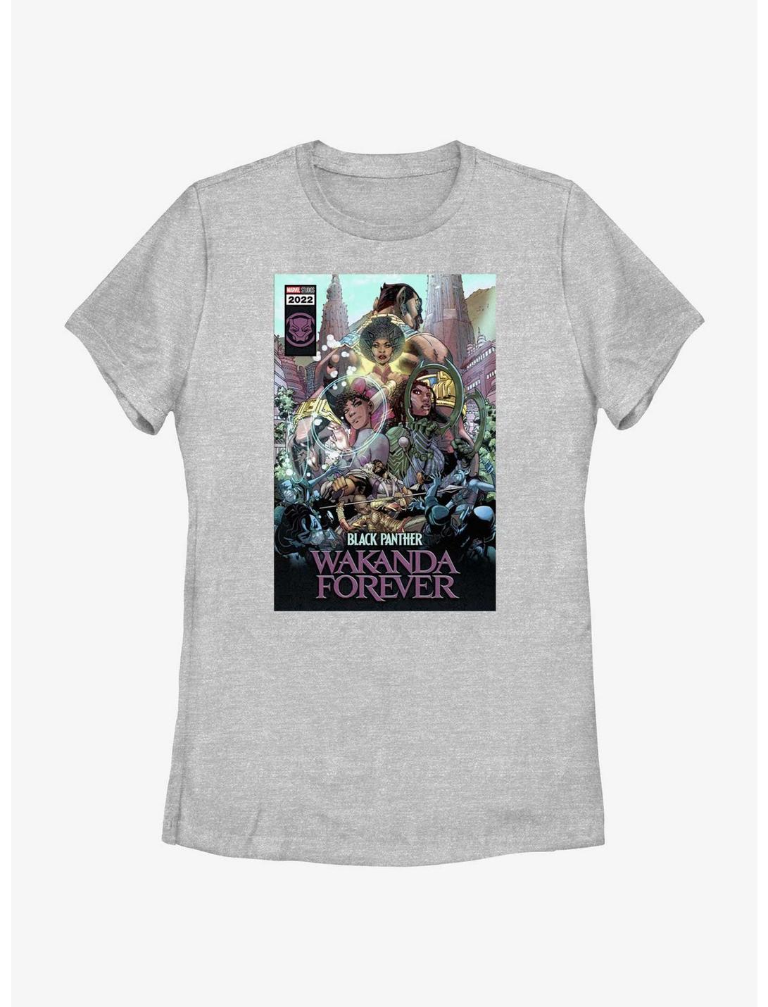 Marvel Black Panther: Wakanda Forever Comic Cover Womens T-Shirt, ATH HTR, hi-res
