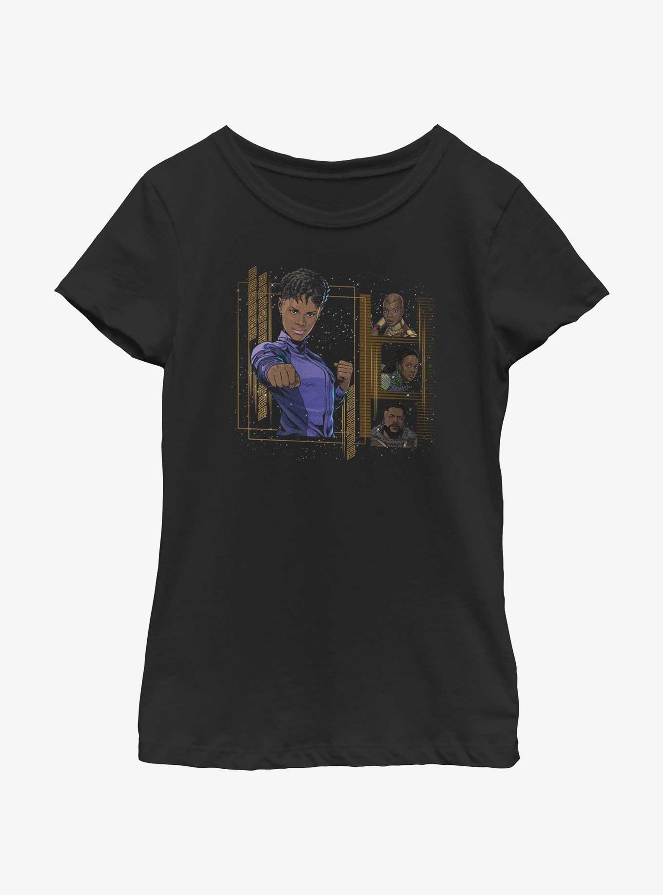 Marvel Black Panther: Wakanda Forever Character Panels Youth Girls T-Shirt, , hi-res