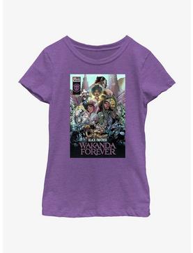 Marvel Black Panther: Wakanda Forever Comic Cover Youth Girls T-Shirt, , hi-res