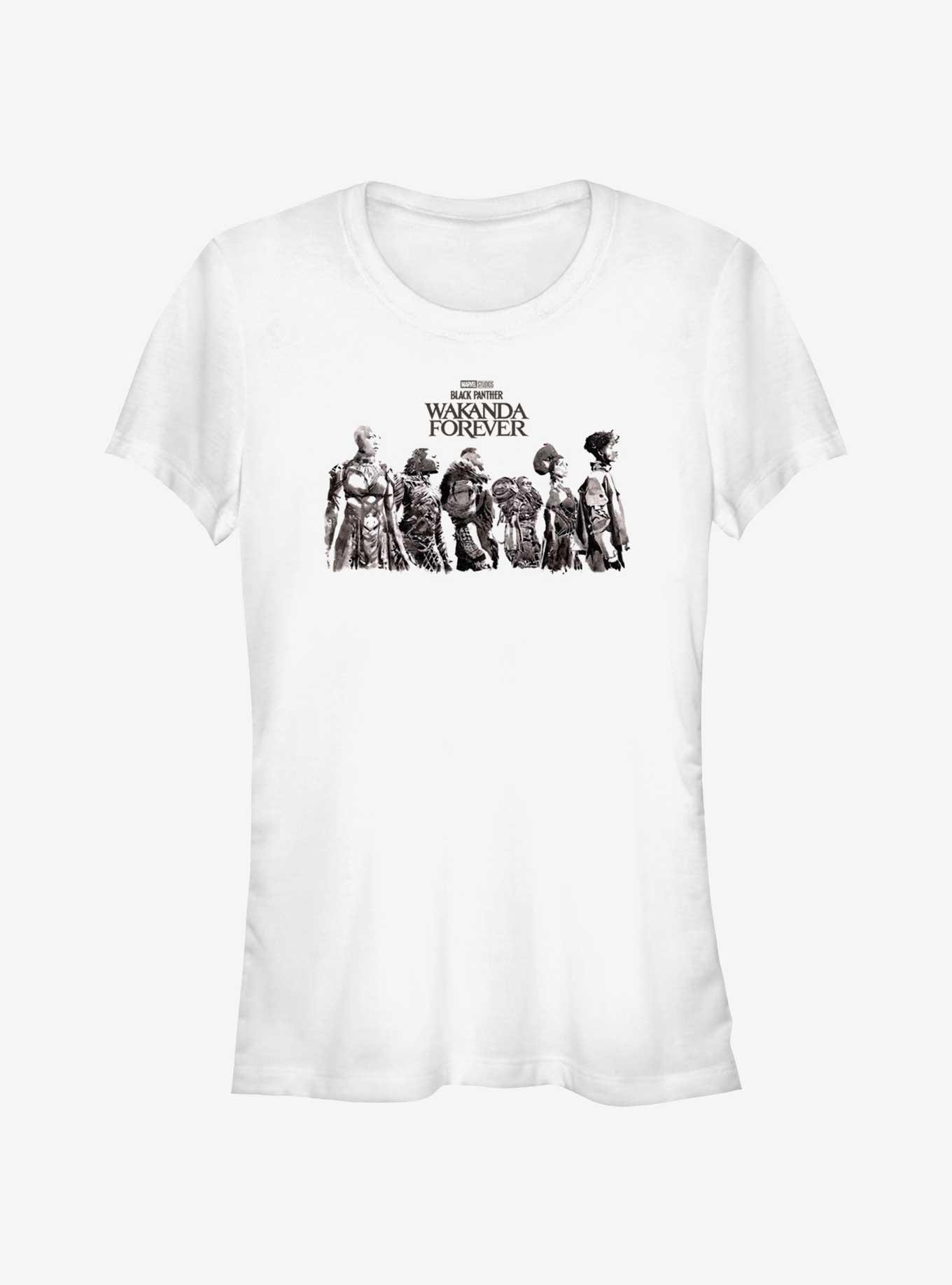 Marvel Black Panther: Wakanda Forever Hero Lineup Girls T-Shirt, WHITE, hi-res