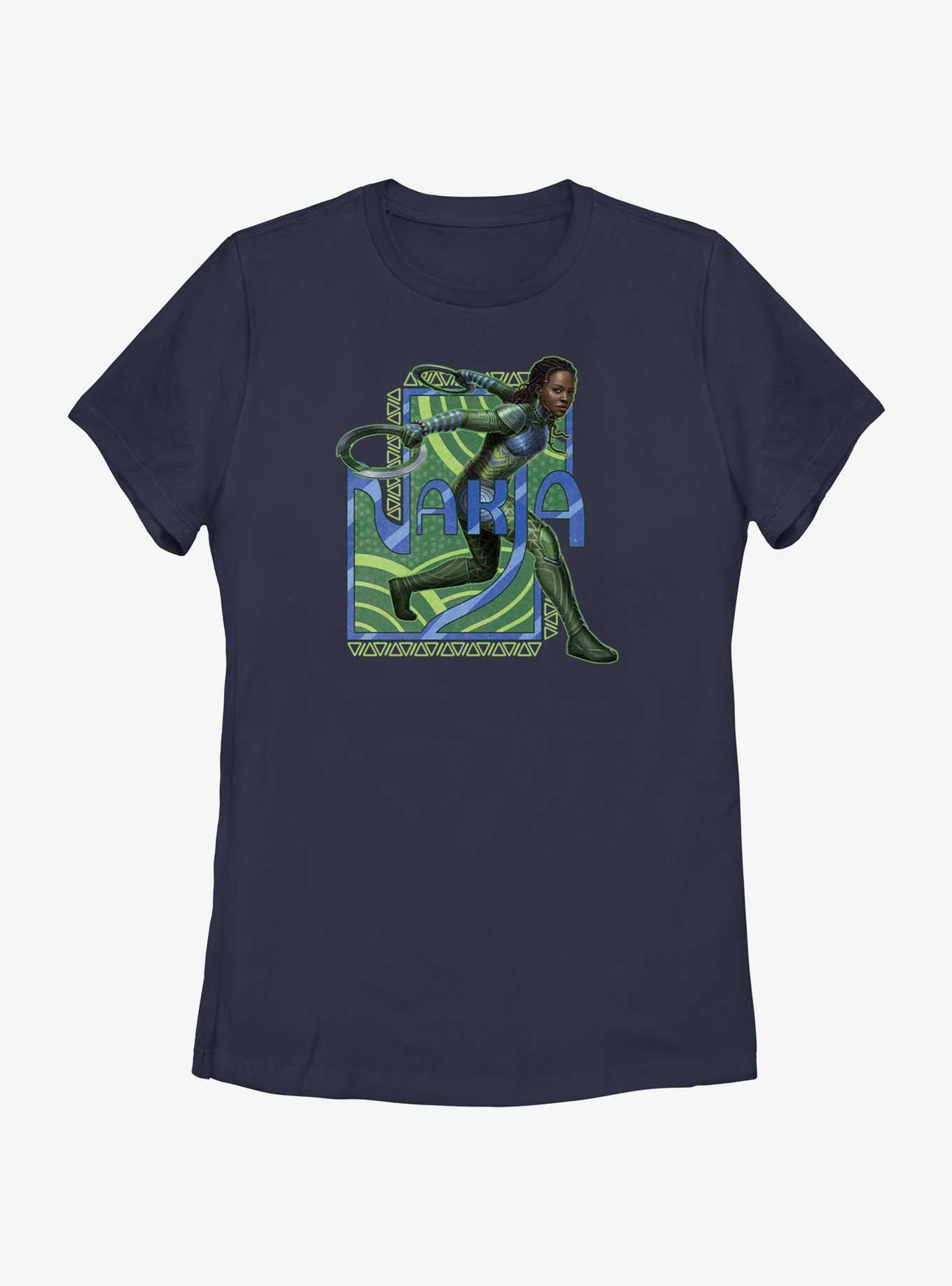 Marvel Black Panther: Wakanda Forever Nakia Badge Womens T-Shirt, NAVY, hi-res