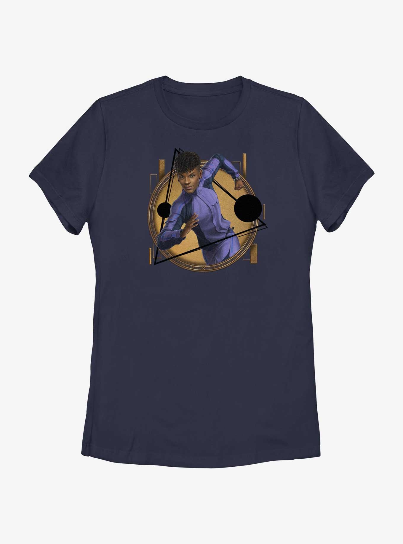 Marvel Black Panther: Wakanda Forever Shuri Badge Womens T-Shirt, NAVY, hi-res