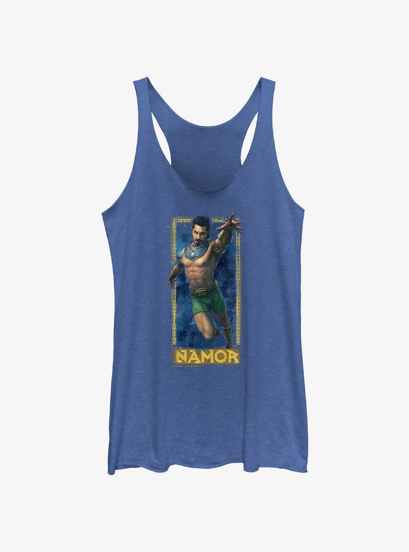 Marvel Black Panther: Wakanda Forever Namor Submariner Badge Womens Tank Top, ROY HTR, hi-res