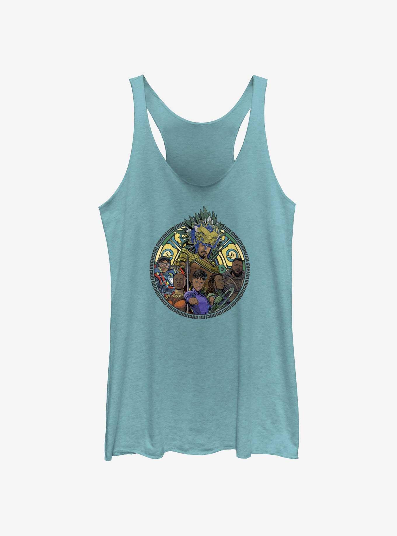 Marvel Black Panther: Wakanda Forever Hero Circle Womens Tank Top, TAHI BLUE, hi-res