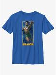 Marvel Black Panther: Wakanda Forever Namor Submariner Badge Youth T-Shirt, ROYAL, hi-res