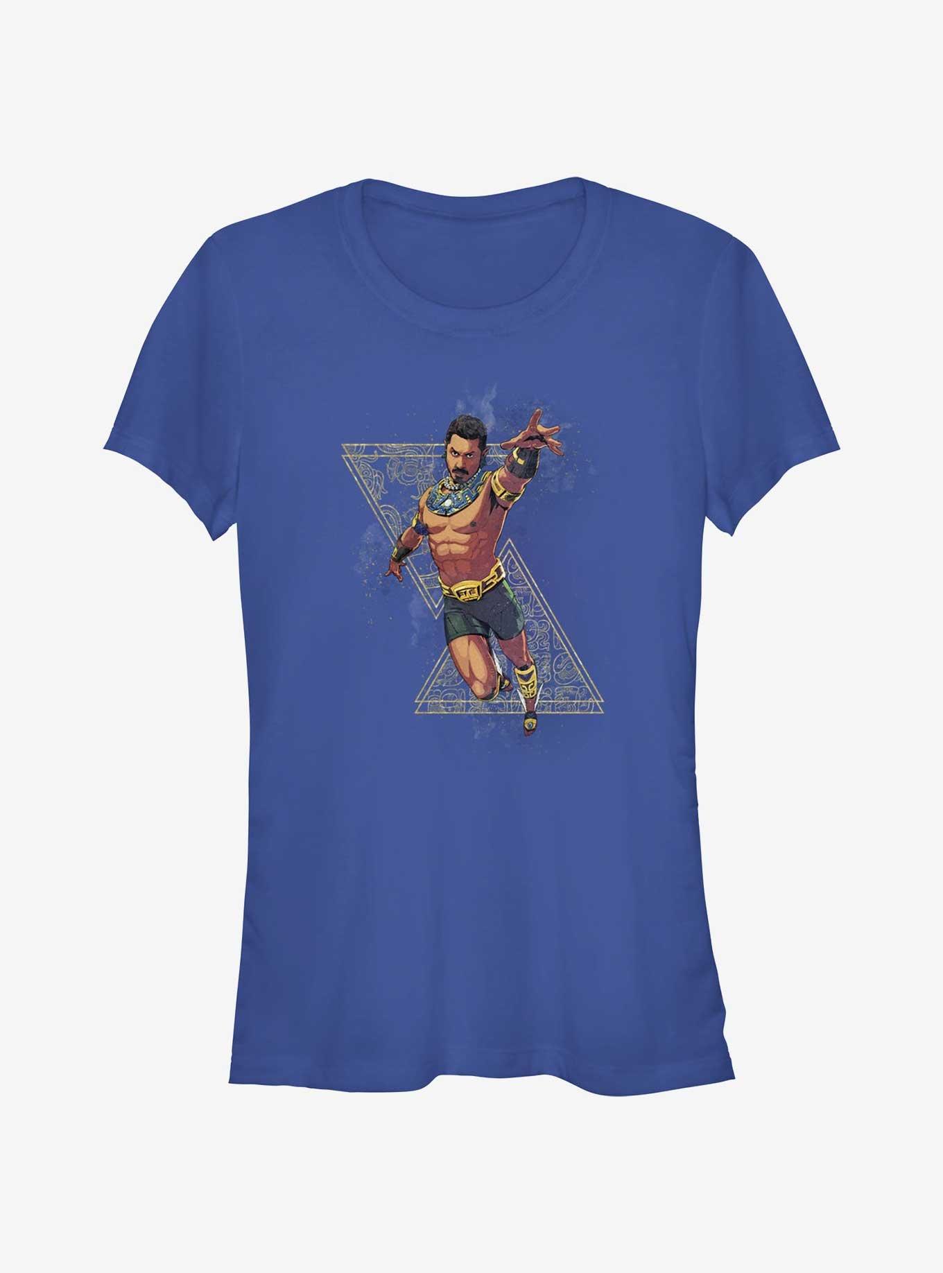 Marvel Black Panther: Wakanda Forever Namor Action Pose Girls T-Shirt, ROYAL, hi-res