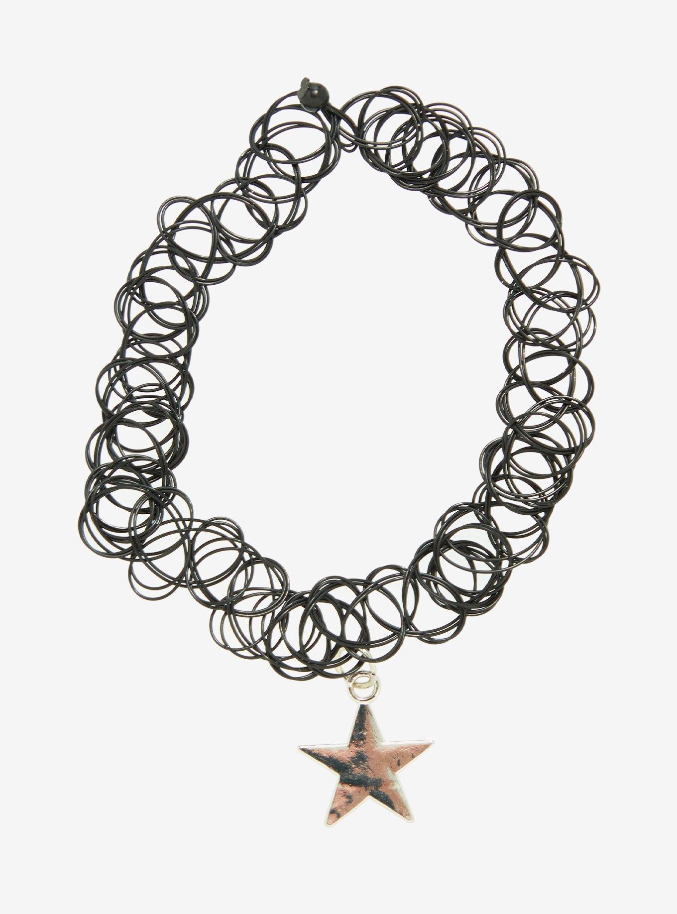 Star Pendant Tattoo Choker, , hi-res