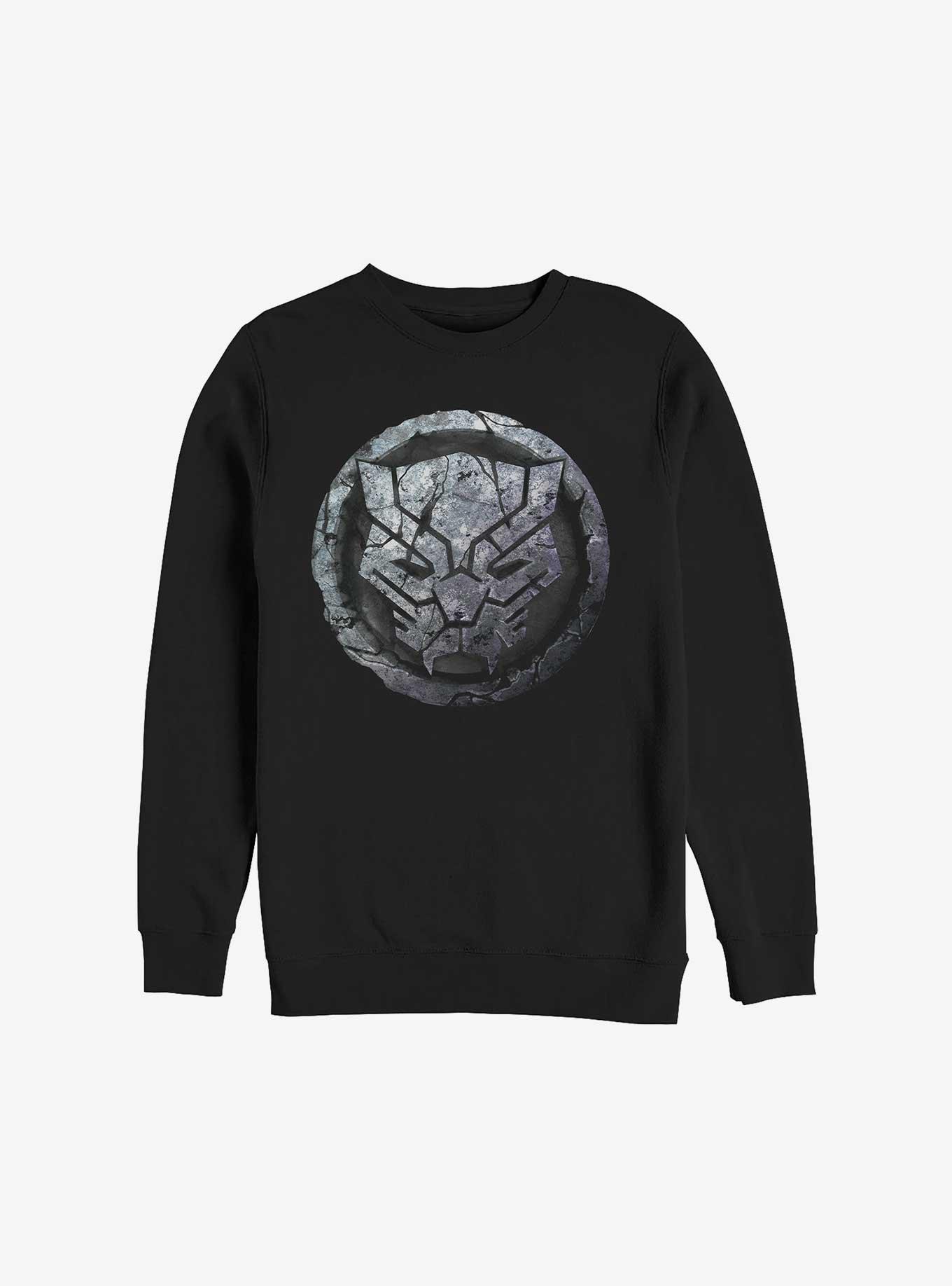 Marvel Black Panther Scratched Stone Sigil Sweatshirt, BLACK, hi-res