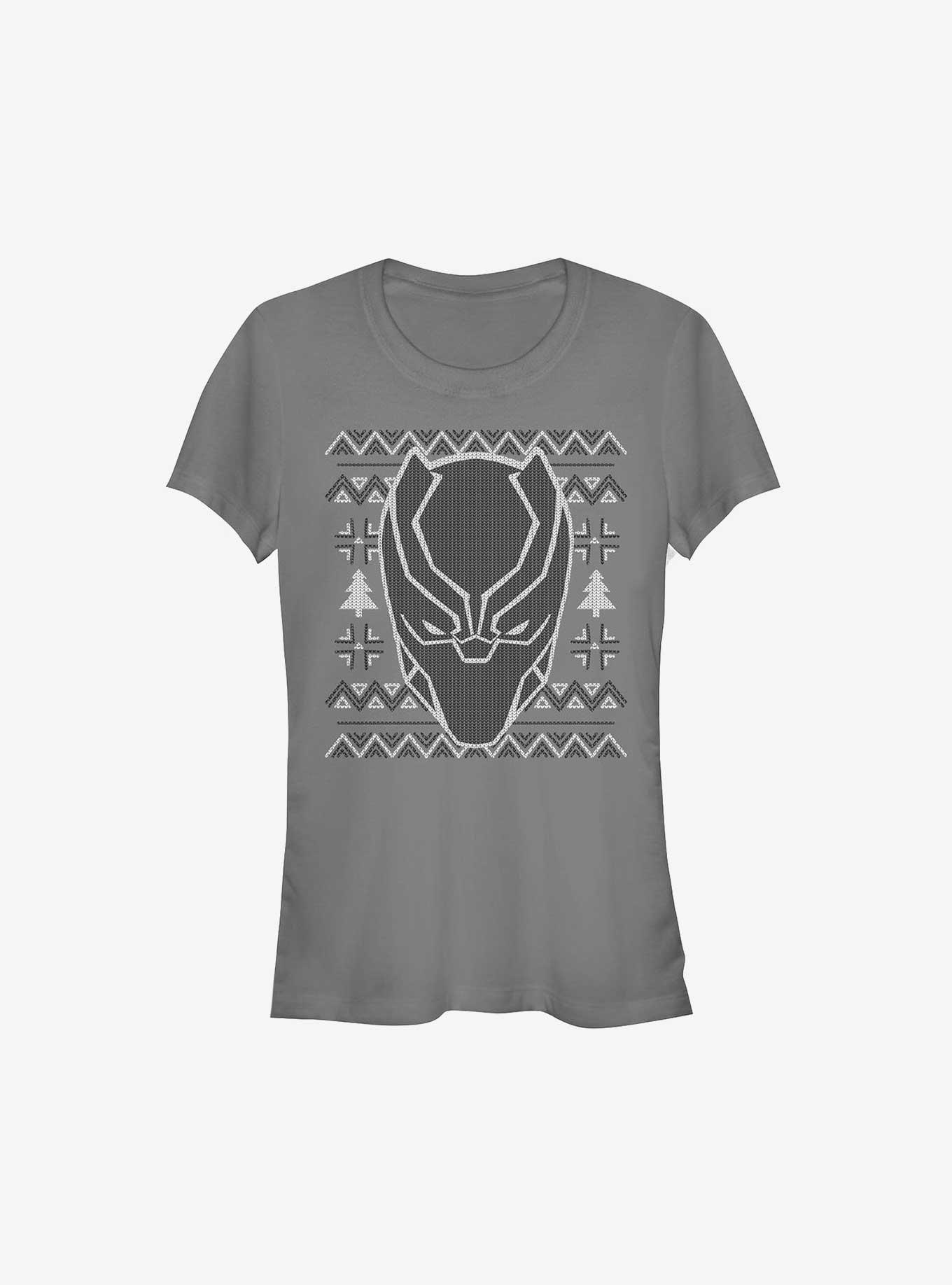 Marvel Black Panther Mask Ugly Christmas Girls T-Shirt, , hi-res