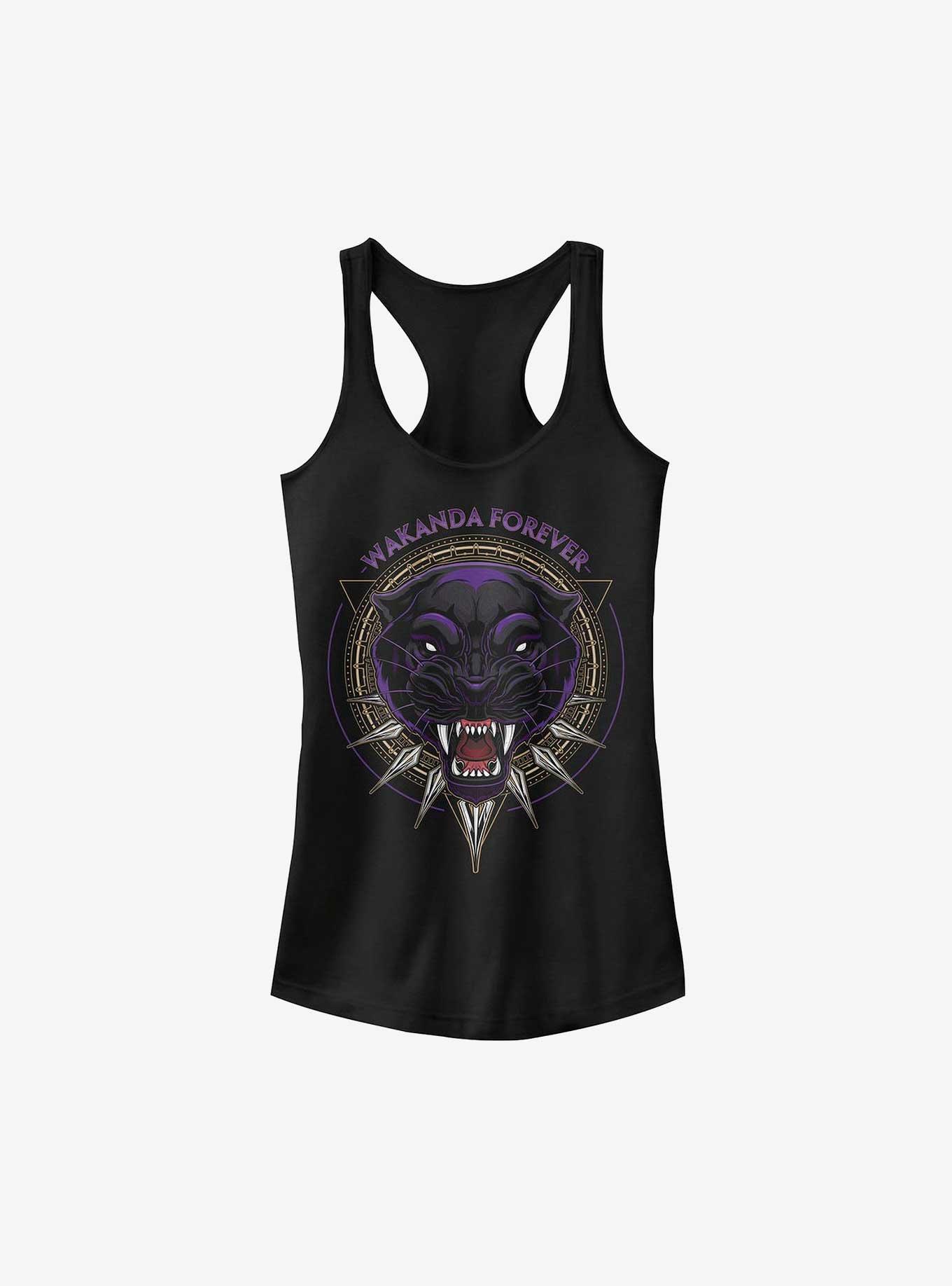 Marvel Black Panther: Wakanda Forever Growling Panther Girls Tank, BLACK, hi-res