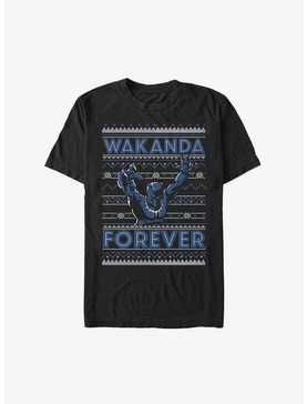 Marvel Black Panther Wakanda Forever Ugly Christmas T-Shirt, , hi-res