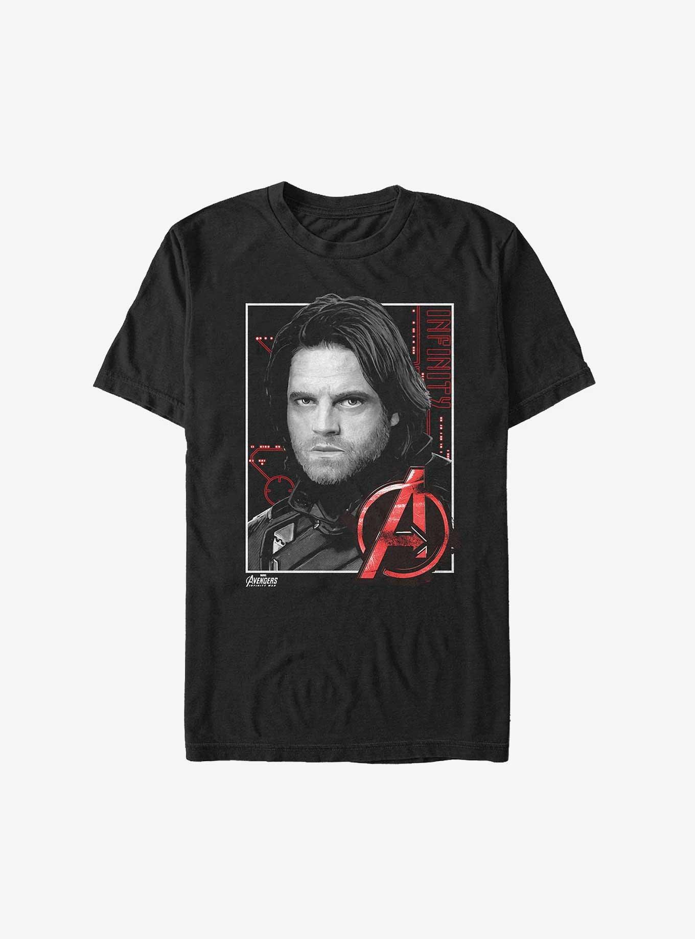 Marvel Bucky Poster T-Shirt, BLACK, hi-res