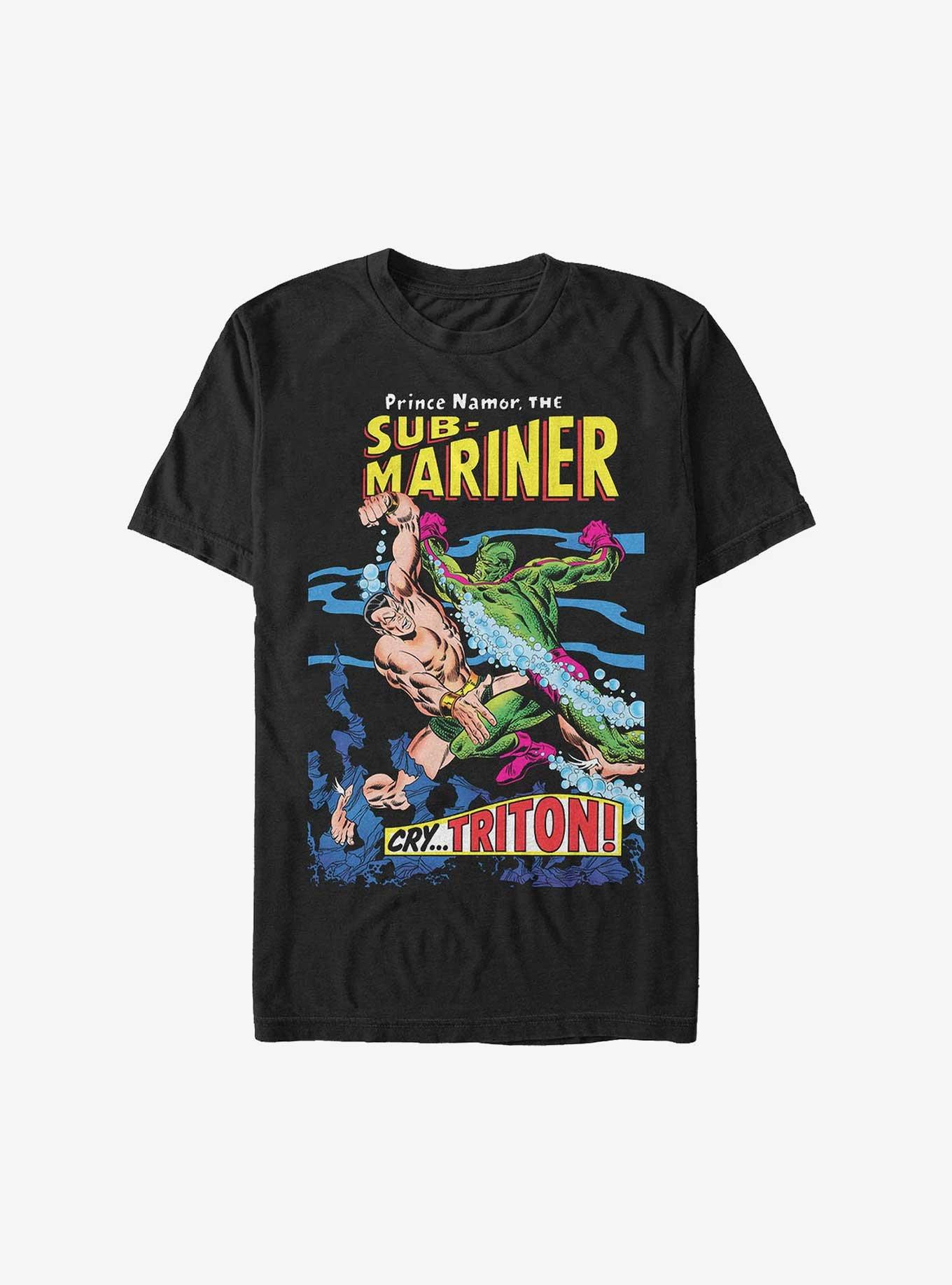 Marvel Sub-Mariner Battle At Sea T-Shirt, BLACK, hi-res