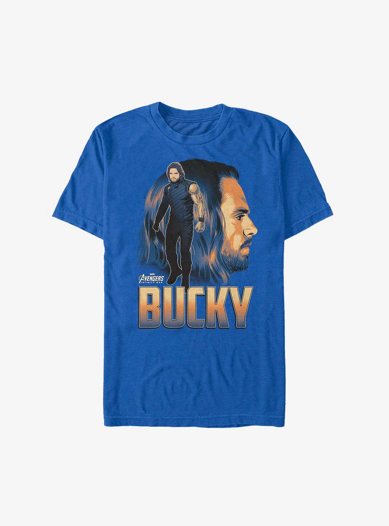 Marvel Bucky Winter Soldier Portrait T-Shirt, ROYAL, hi-res